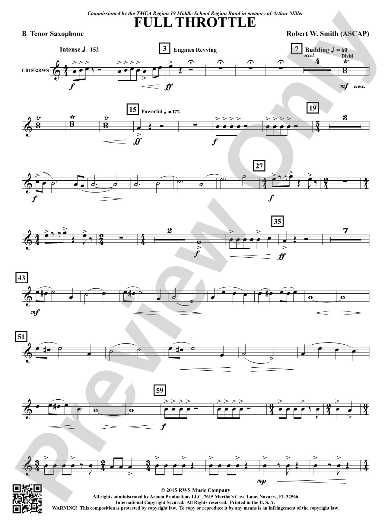 Full Throttle: B-flat Tenor Saxophone