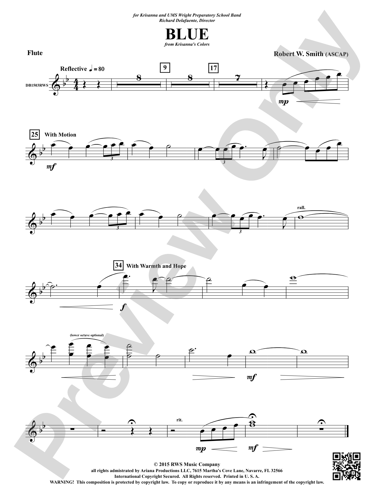 Blue: 1st Flute