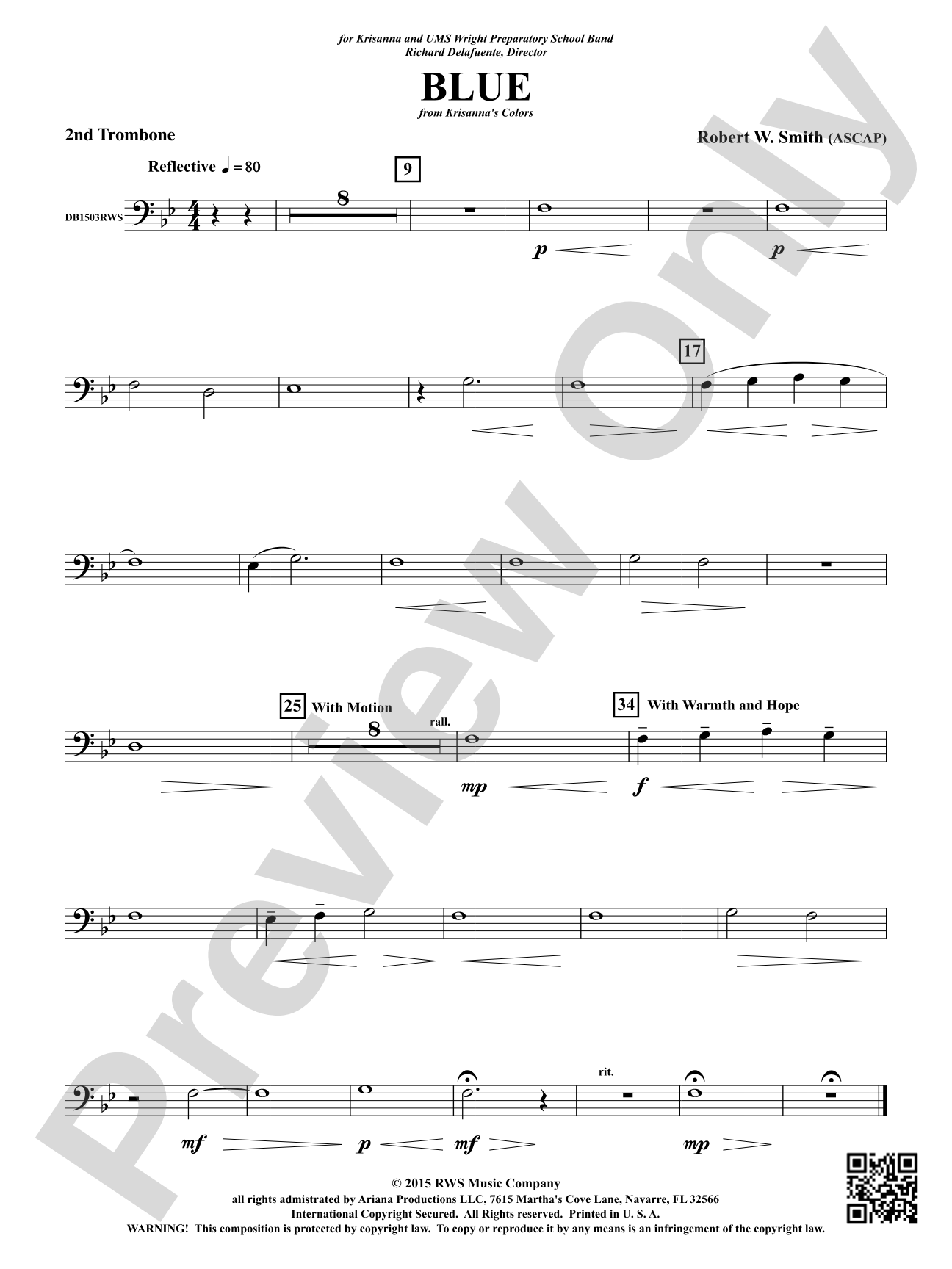 Blue: 2nd Trombone