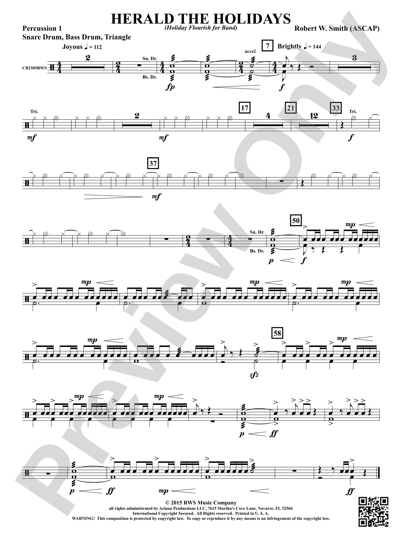 Herald the Holidays: 1st Percussion