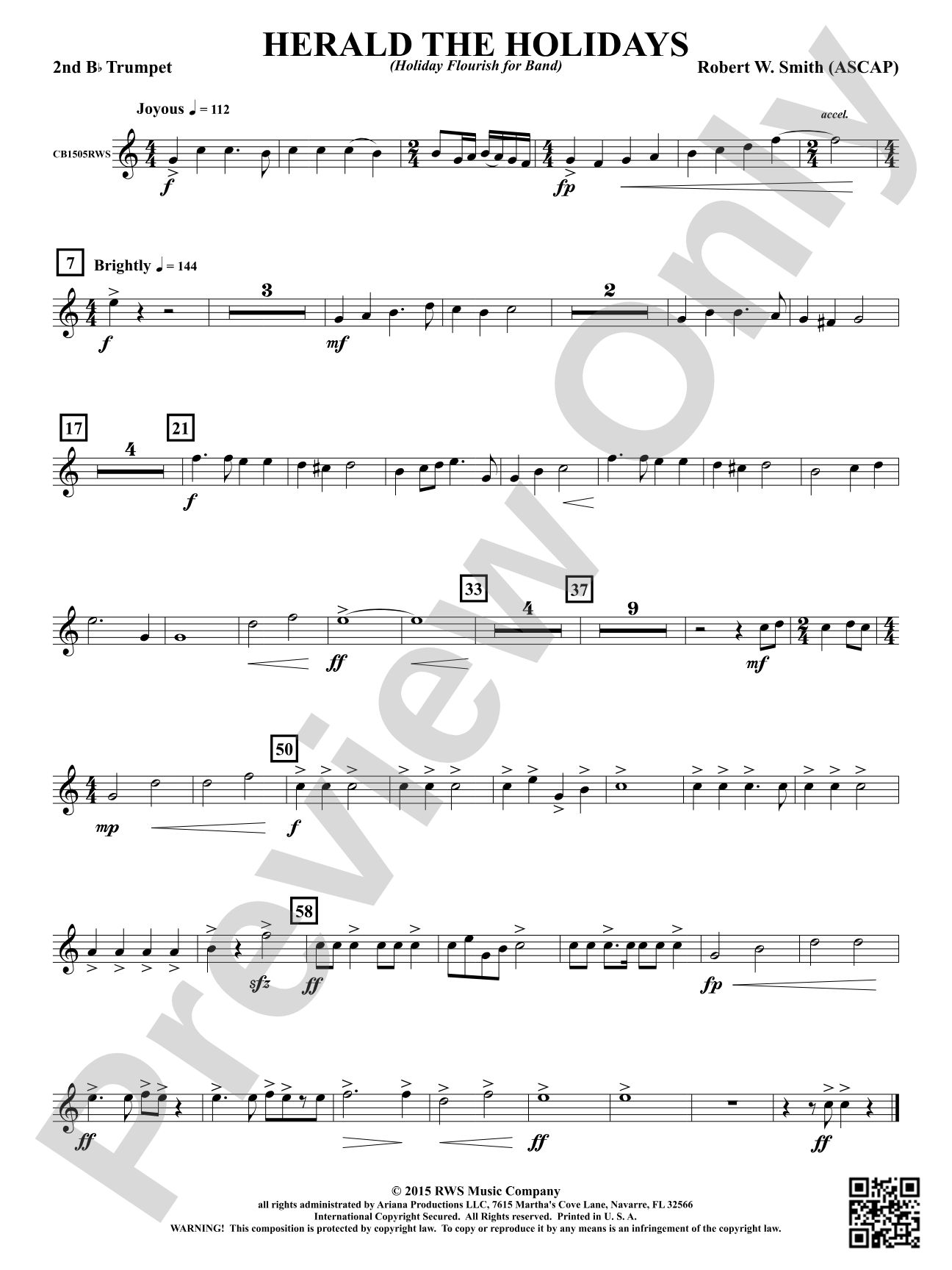 Herald the Holidays: 2nd B-flat Trumpet