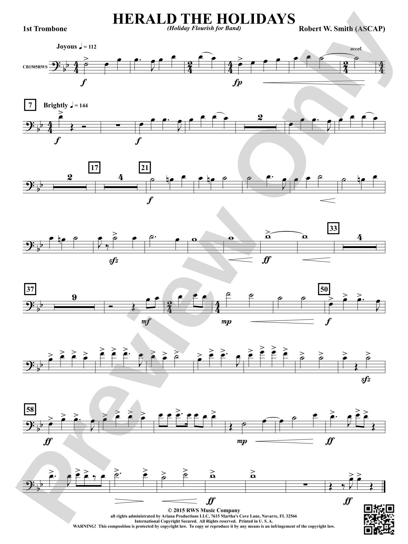 Herald the Holidays: 1st Trombone