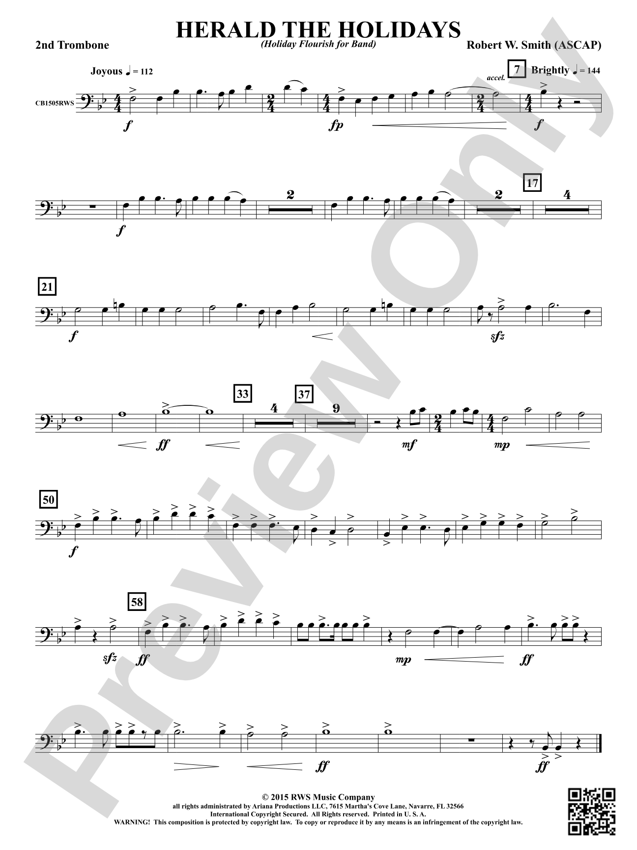 Herald the Holidays: 2nd Trombone