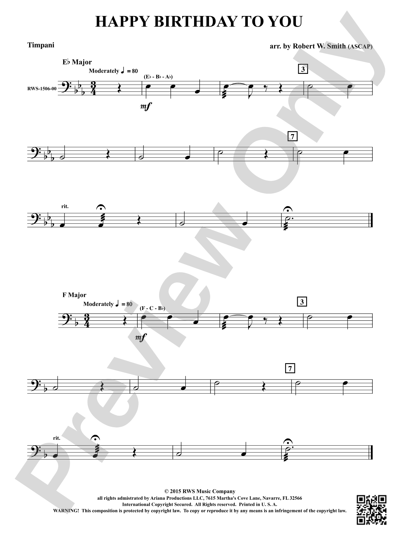 Happy Birthday to You: Timpani