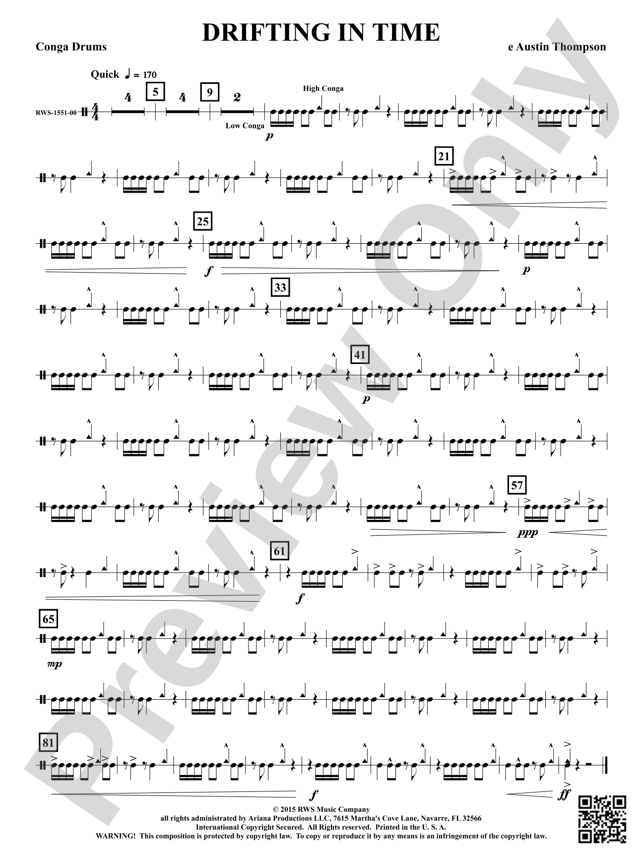 Drifting in Time: Conga Drums