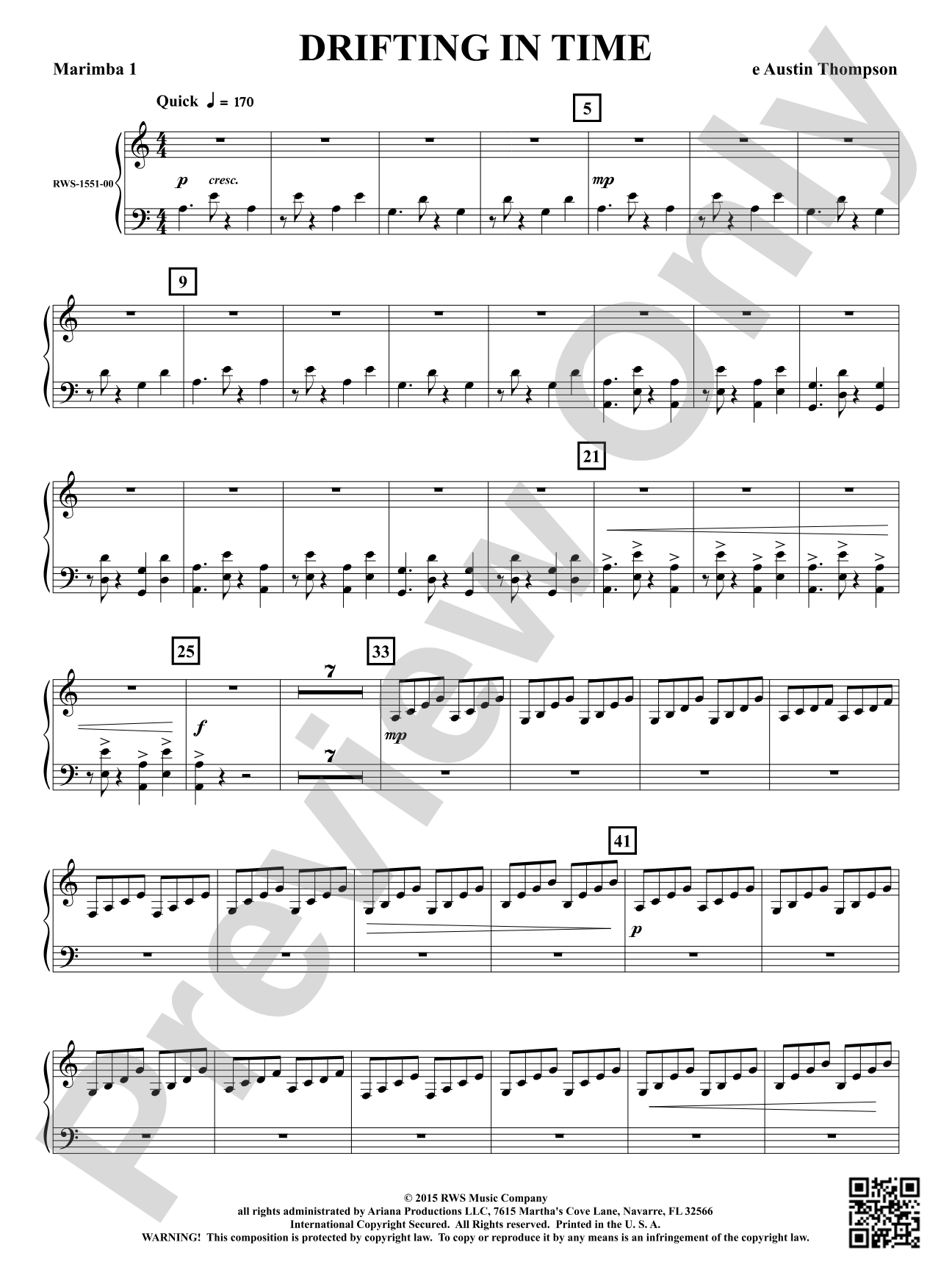 Drifting in Time: 1st Marimba