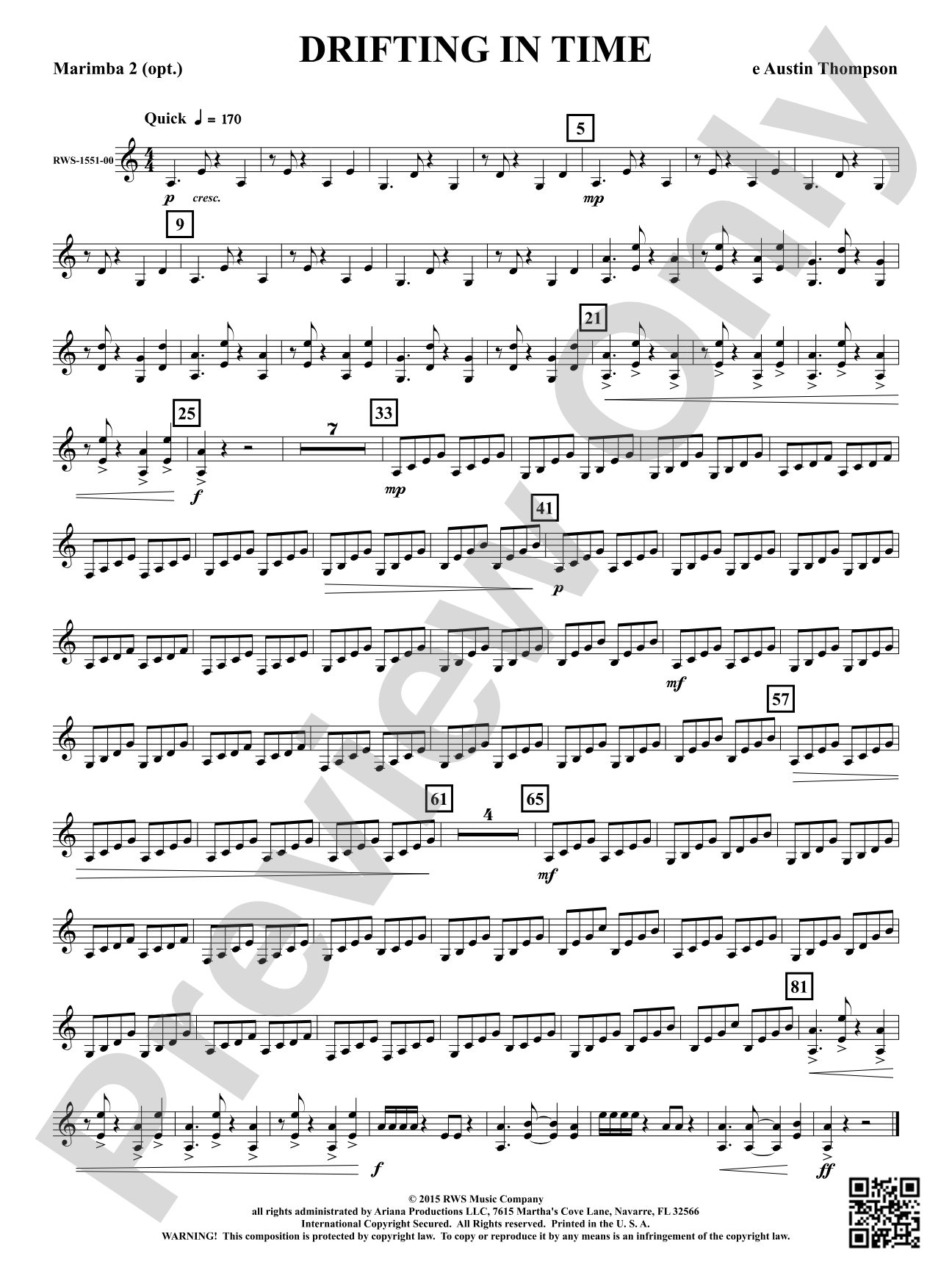 Drifting in Time: Optional Marimba 2