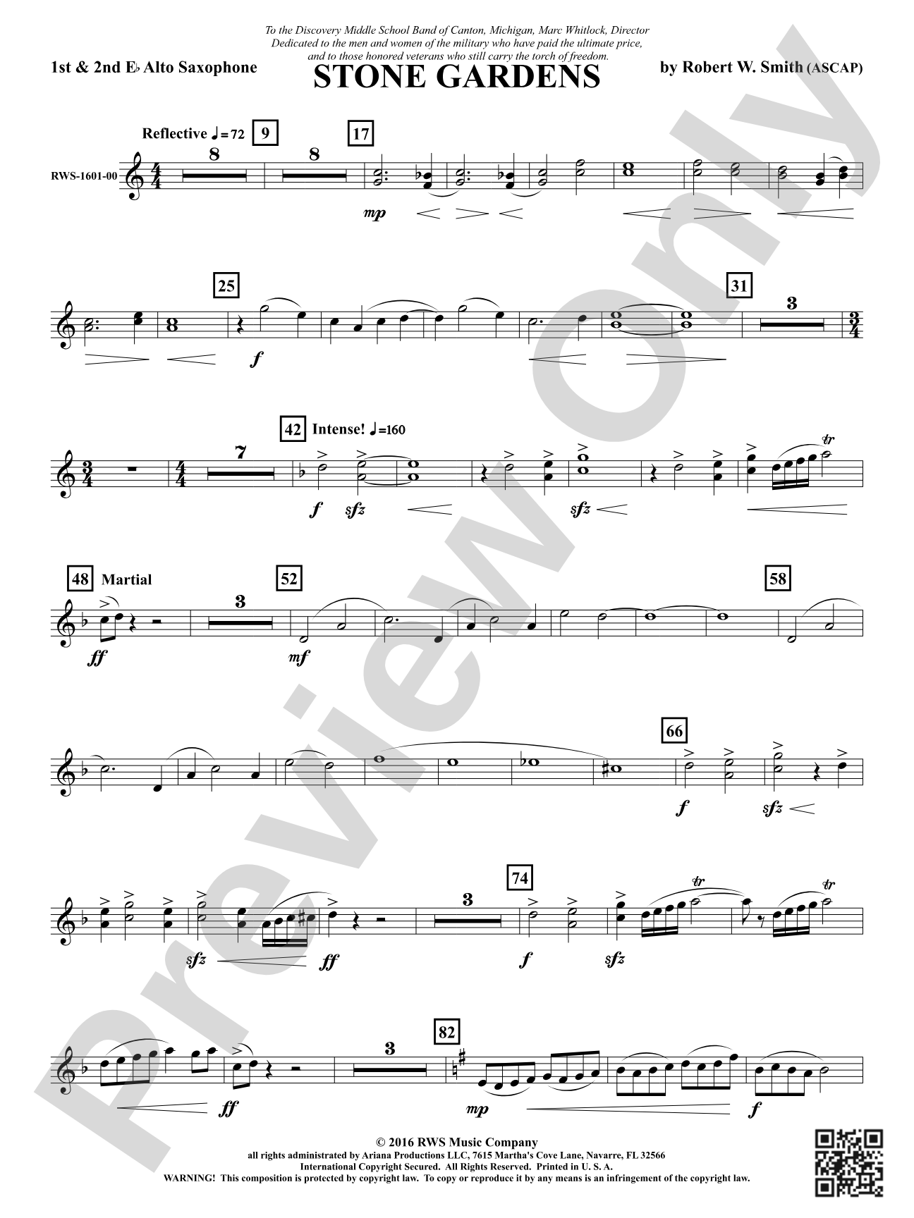 Stone Gardens: 1st & 2nd E-flat Alto Saxophone