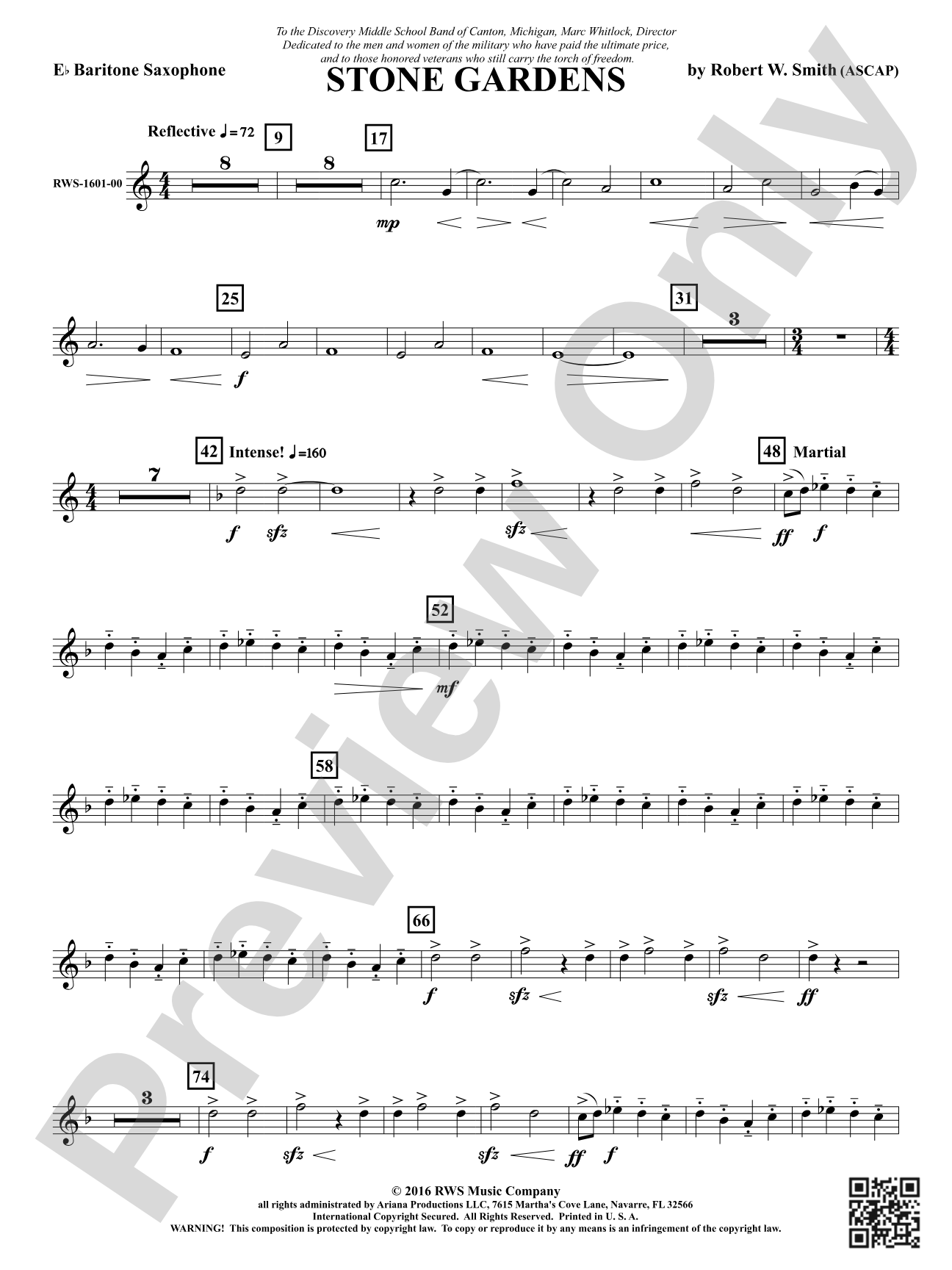Stone Gardens: E-flat Baritone Saxophone