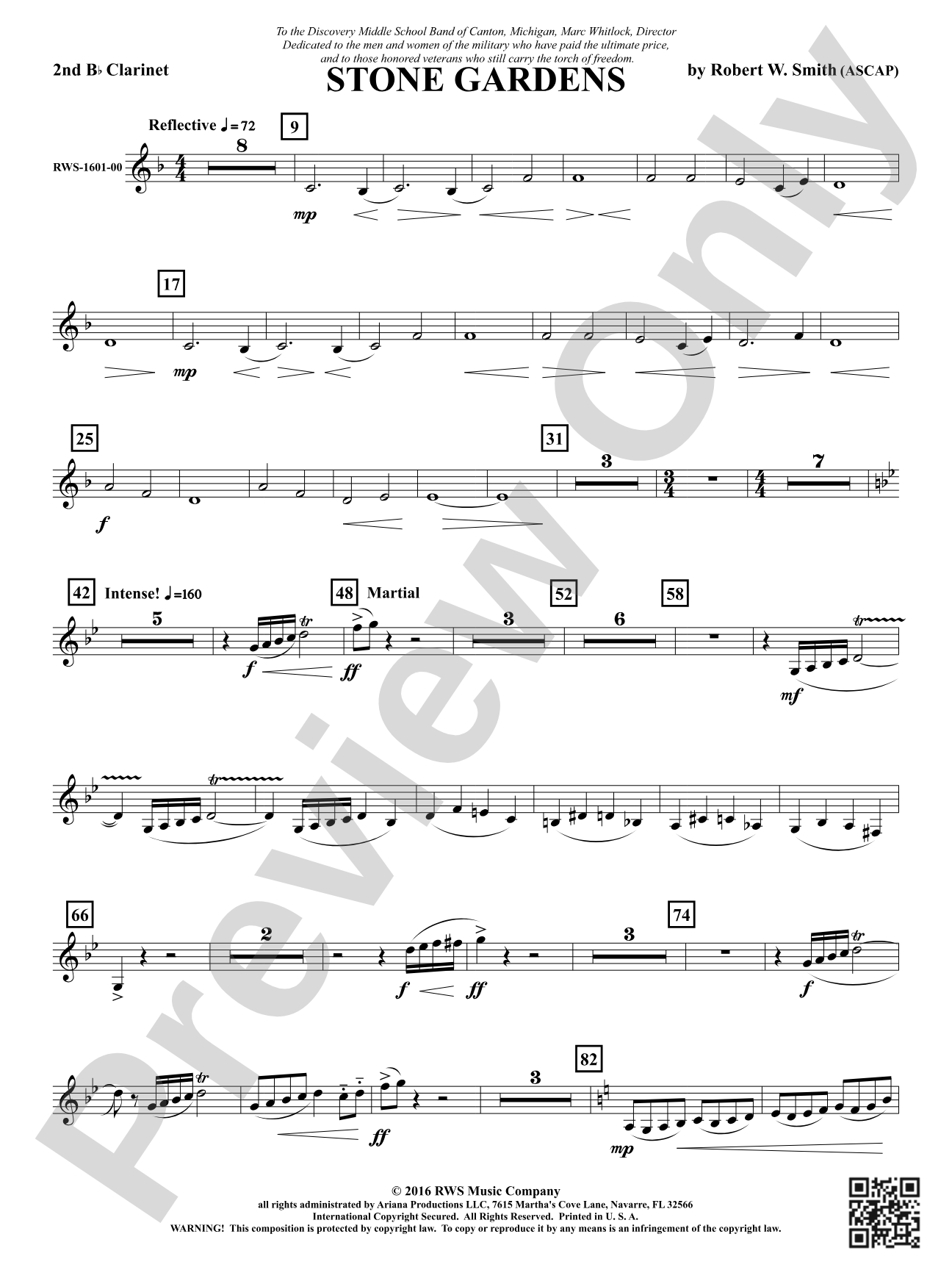 Stone Gardens: 2nd B-flat Clarinet