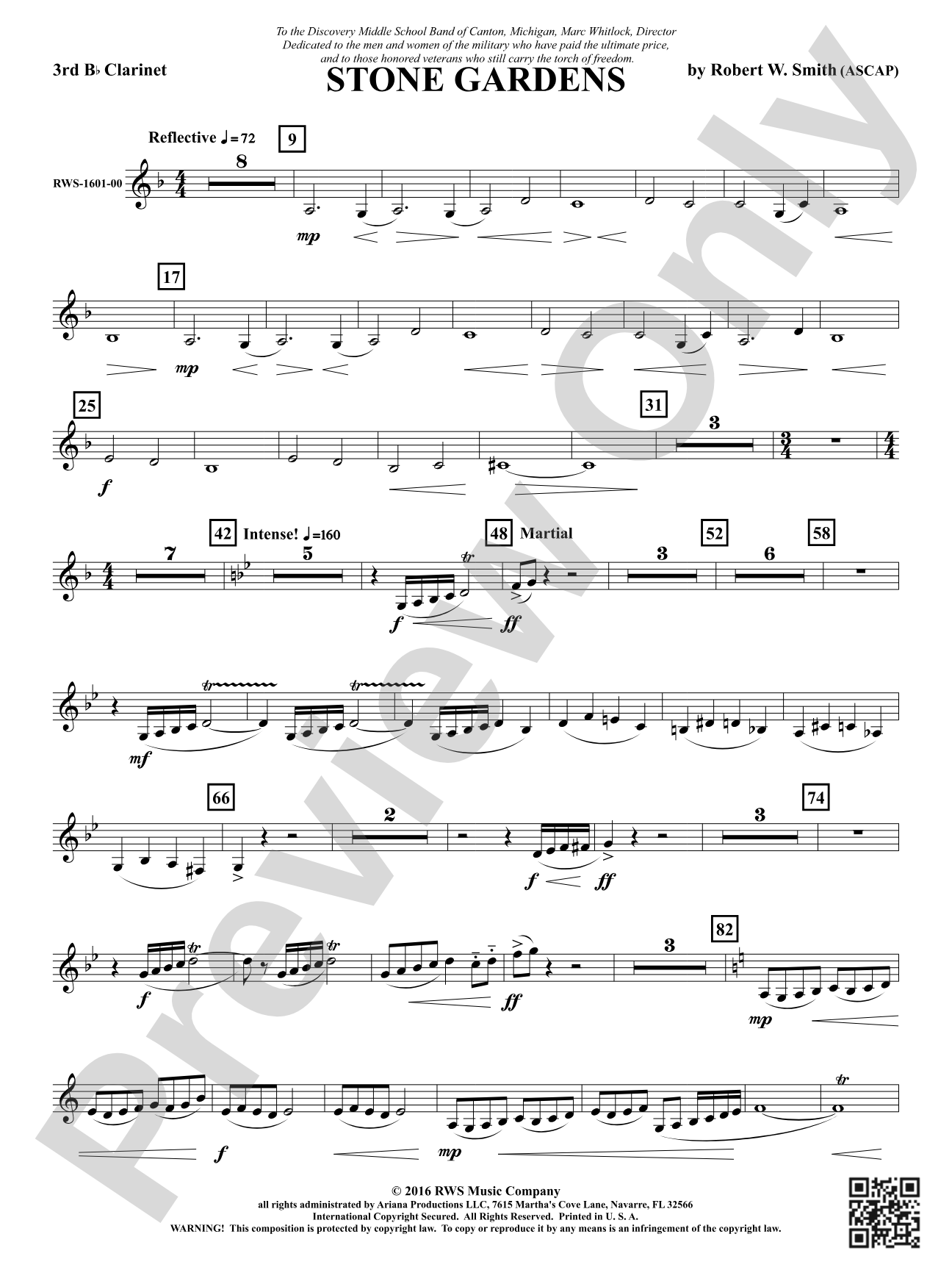 Stone Gardens: 3rd B-flat Clarinet