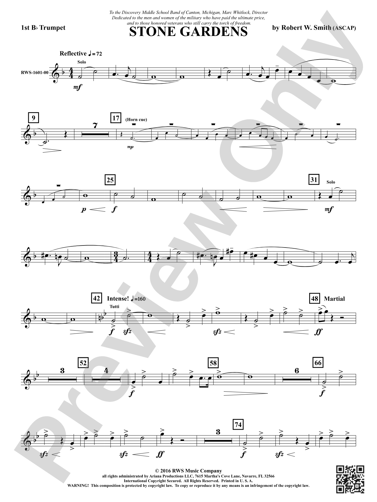 Stone Gardens: 1st B-flat Trumpet