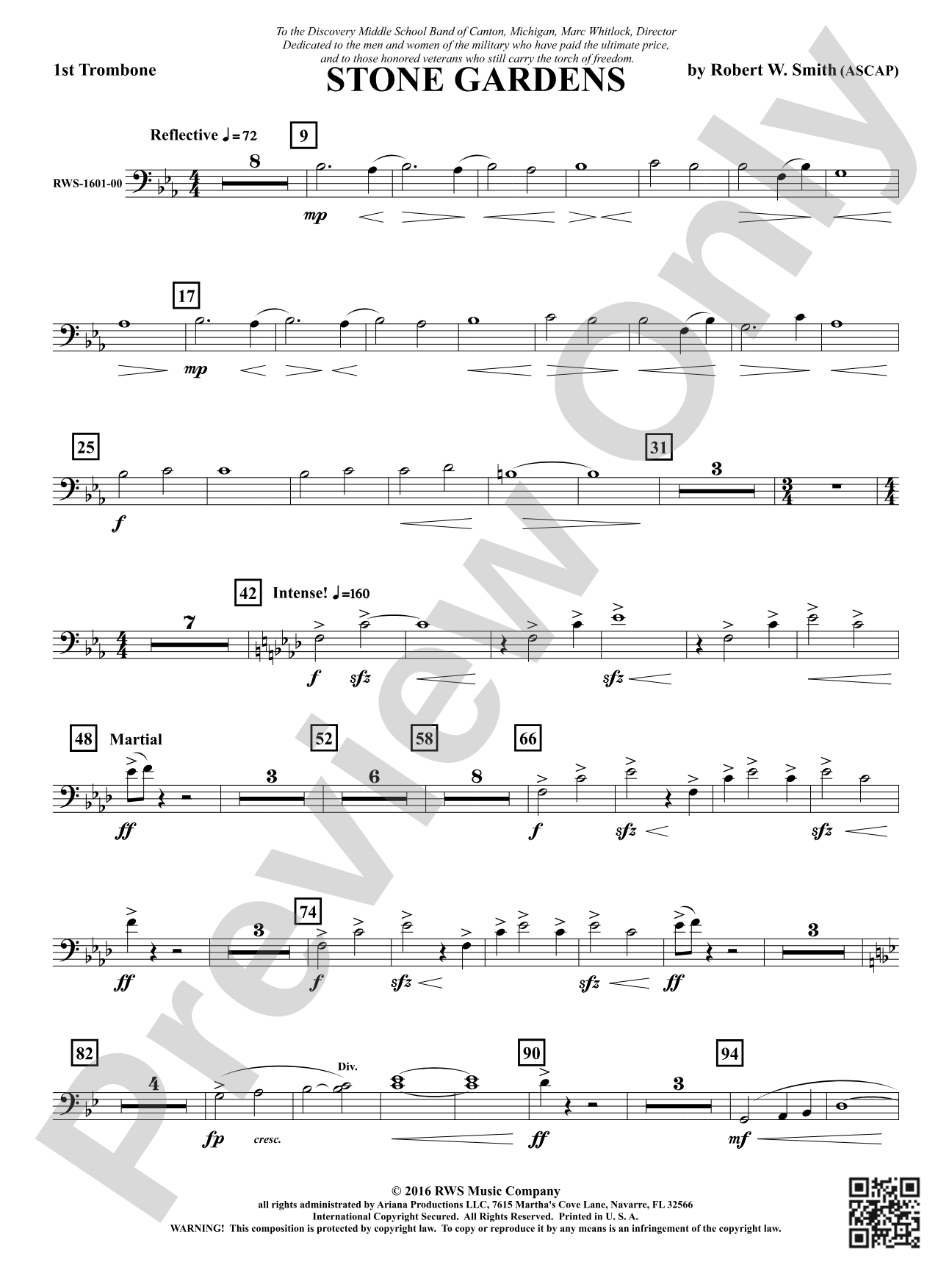Stone Gardens: 1st Trombone