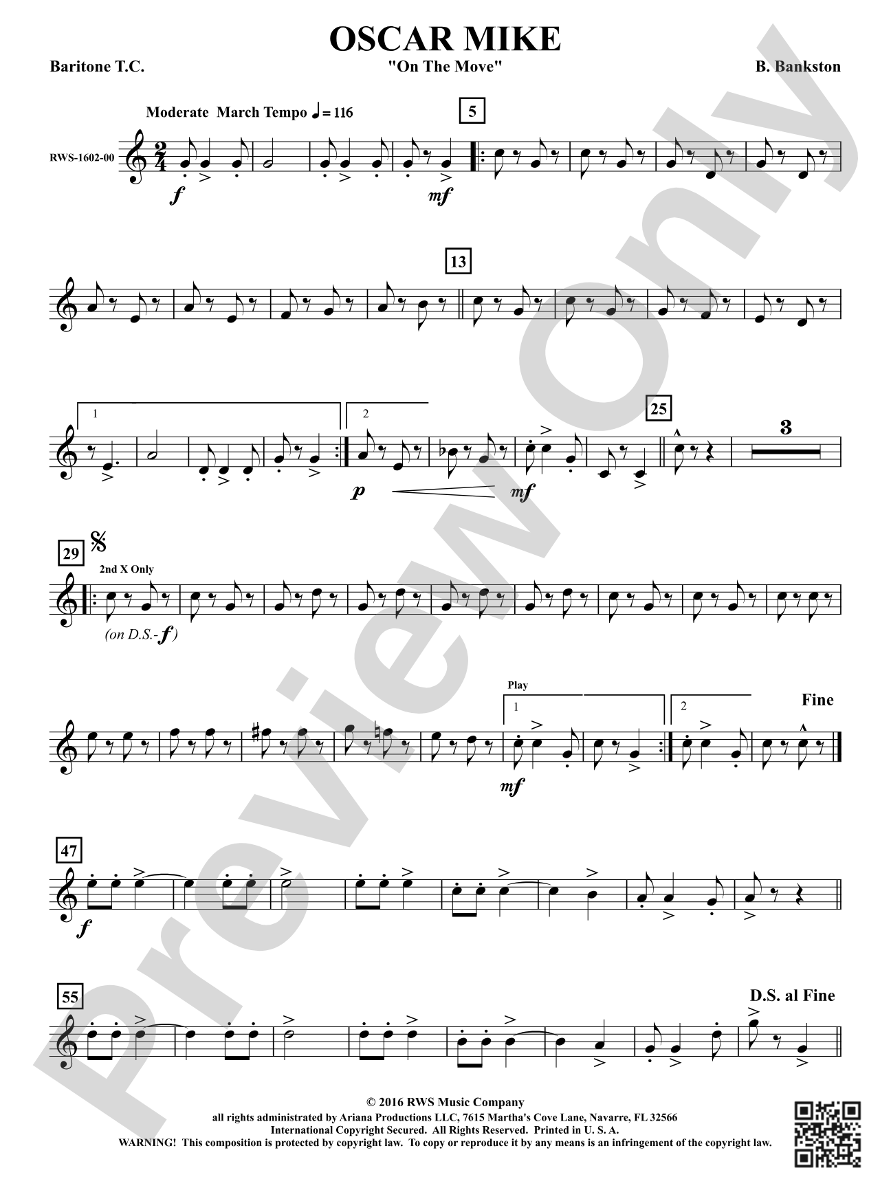 Oscar Mike - On the Move: Baritone T.C.