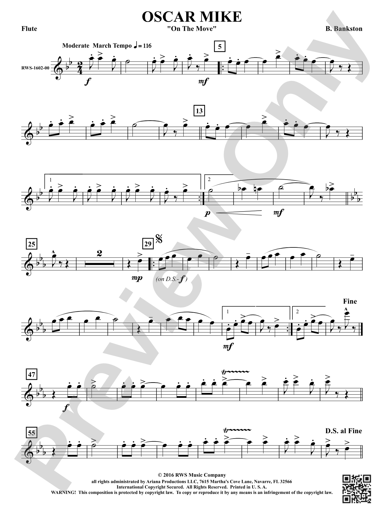 Oscar Mike - On the Move: 1st Flute