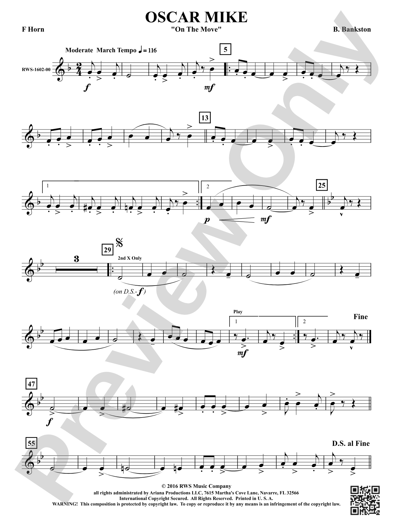 Oscar Mike - On the Move: 1st F Horn