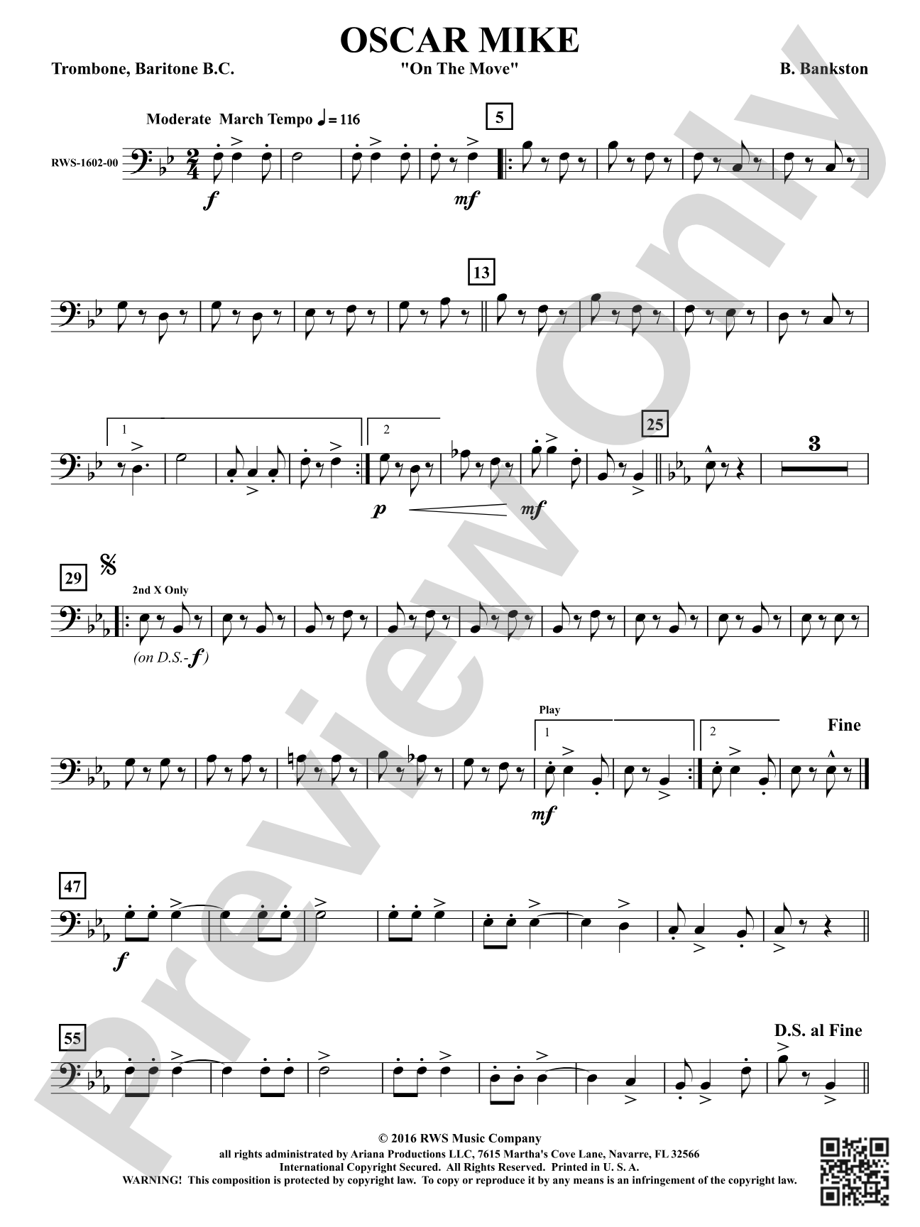 Oscar Mike - On the Move: 1st Trombone