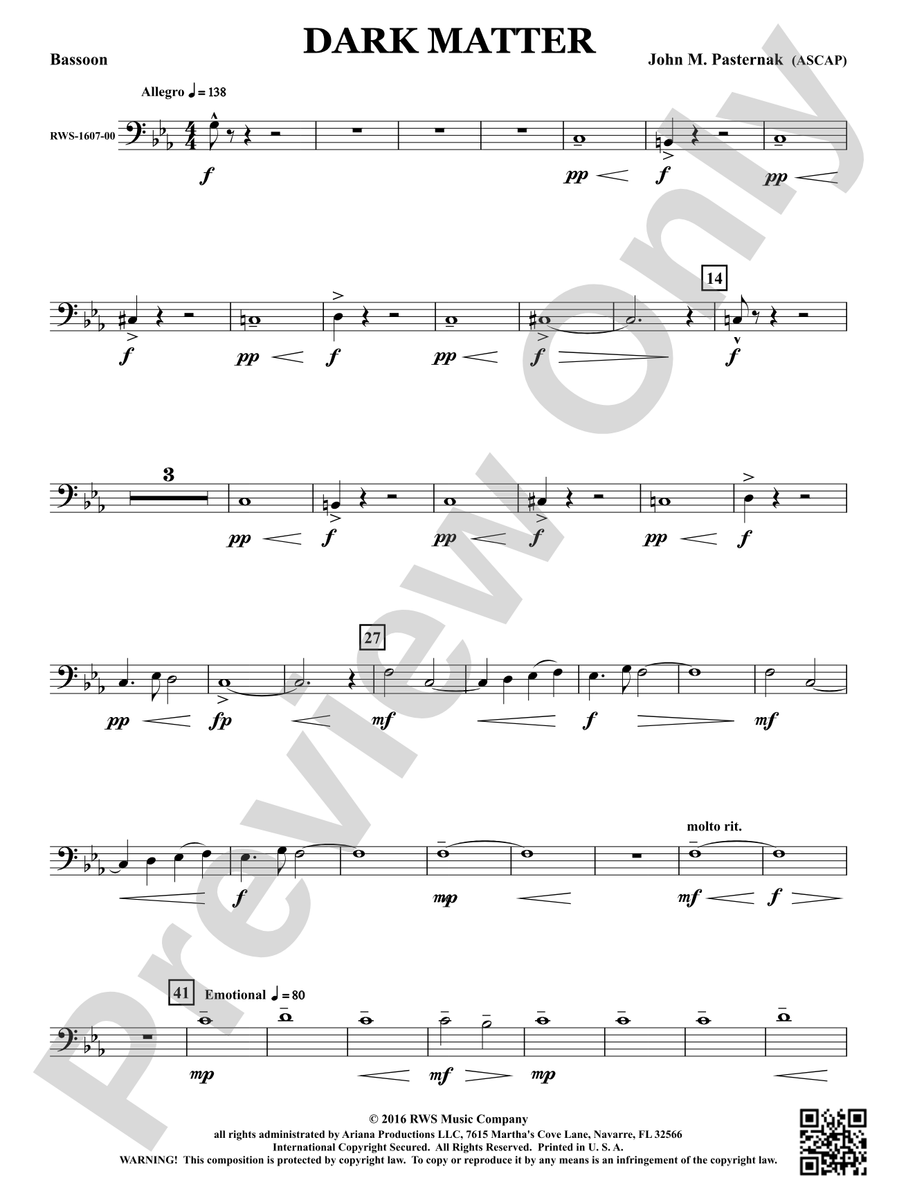 Dark Matter: Bassoon