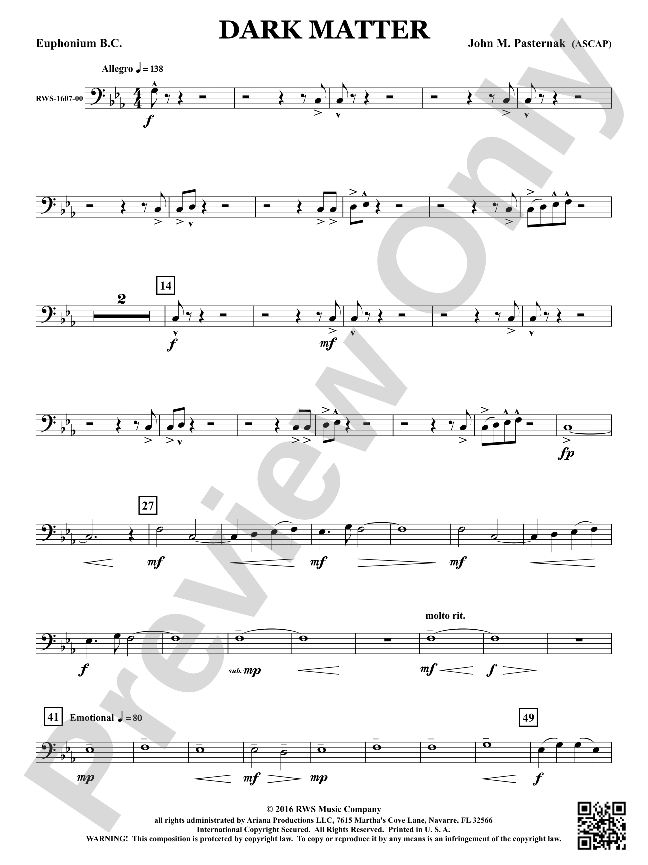 Dark Matter: Baritone B.C.