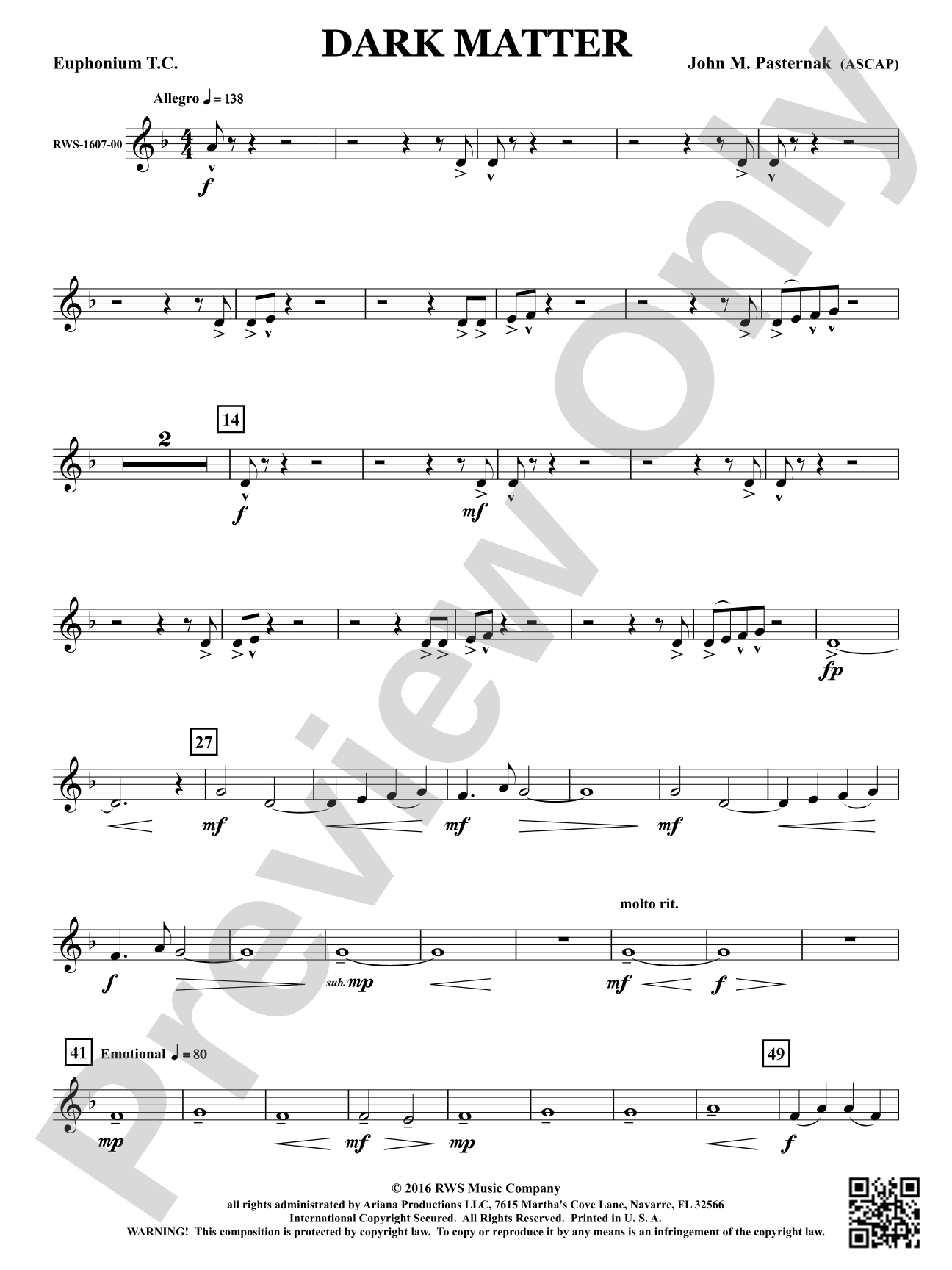 Dark Matter: Baritone T.C.