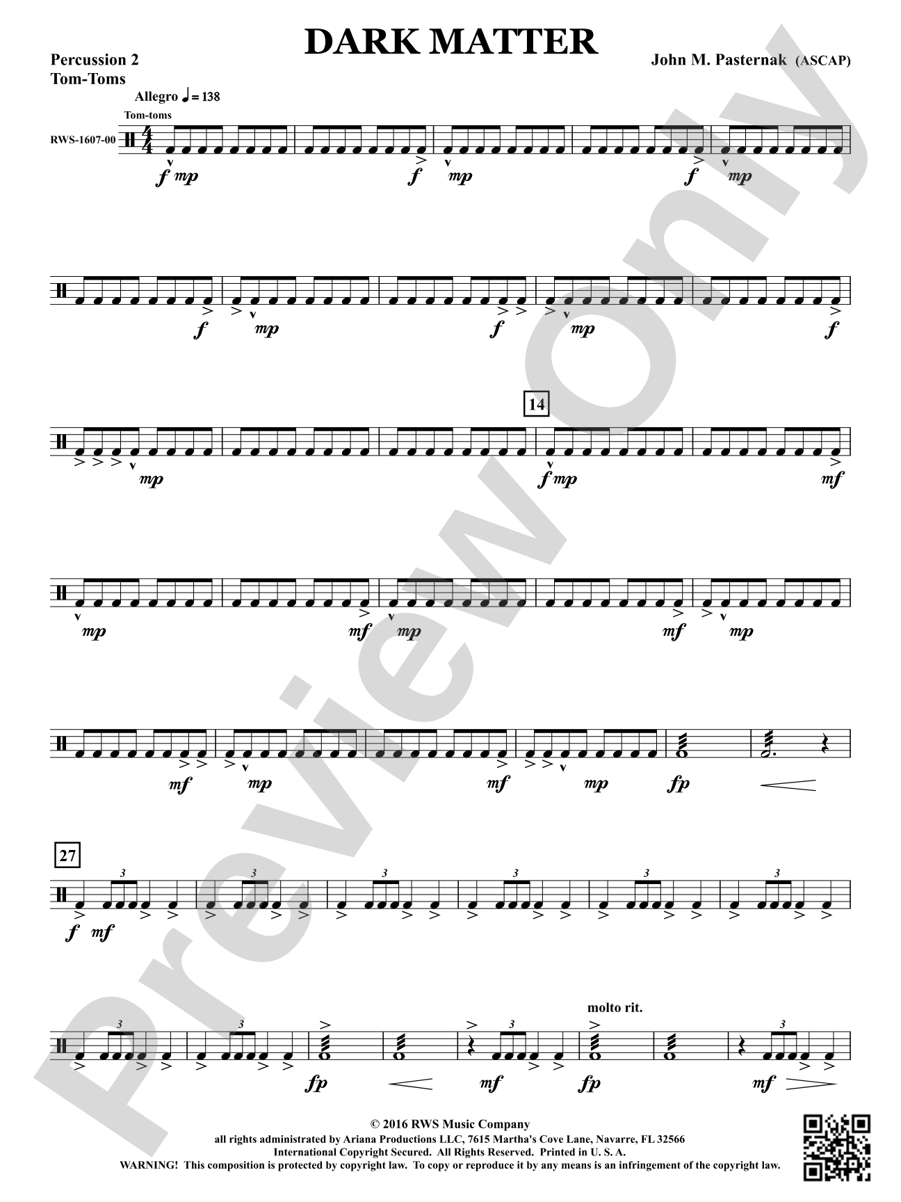 Dark Matter: 2nd Percussion