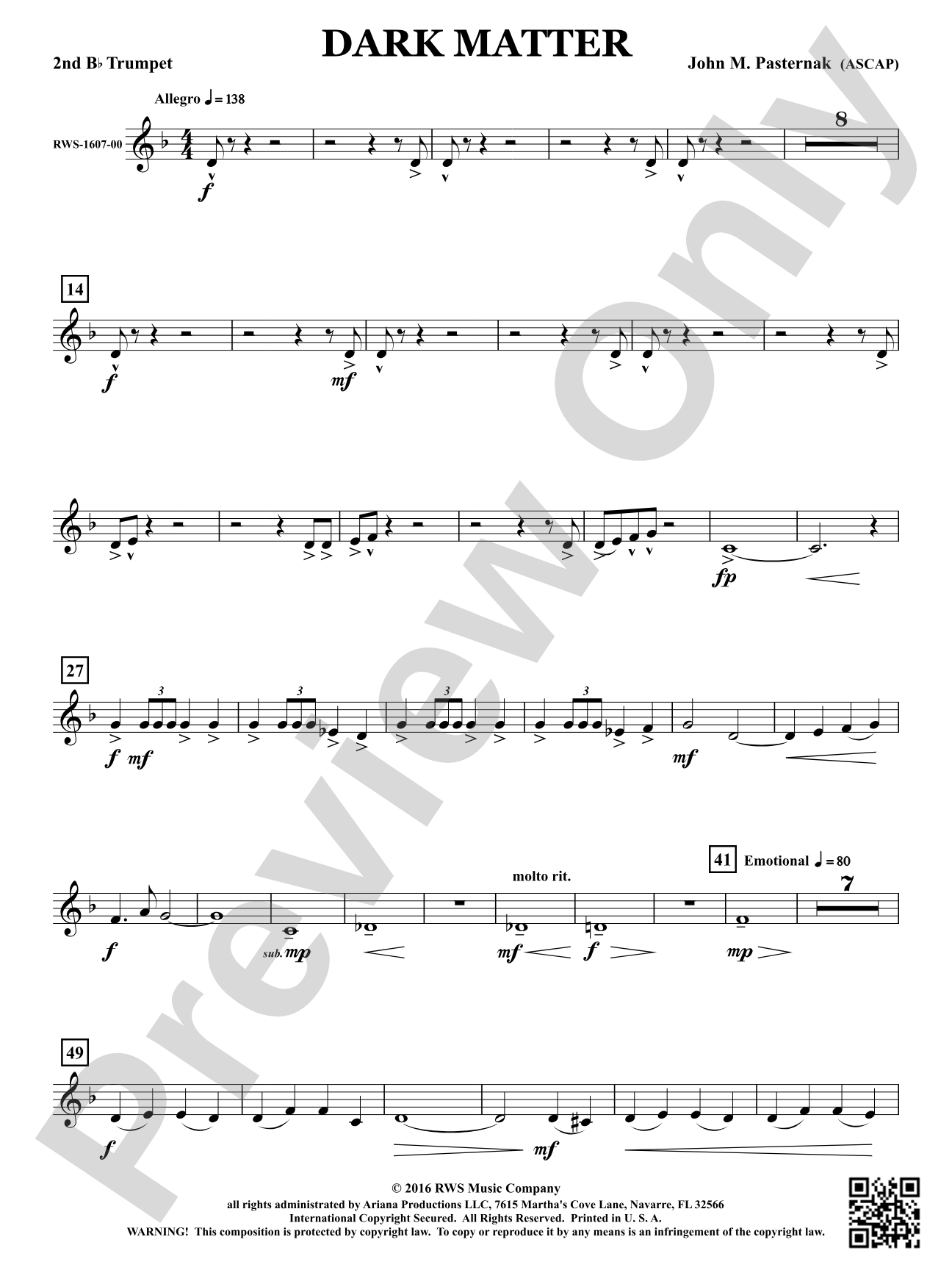 Dark Matter: 2nd B-flat Trumpet