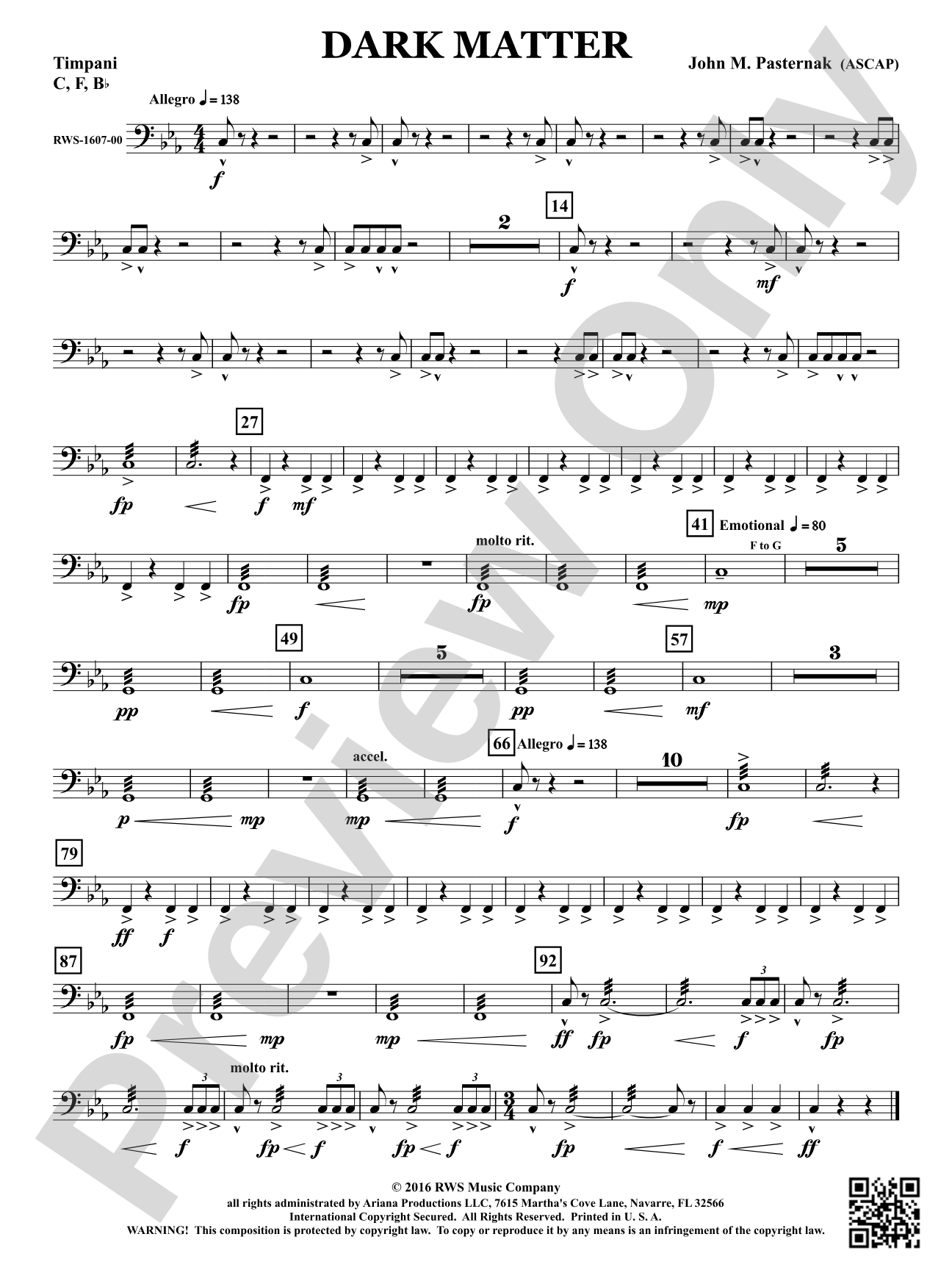 Dark Matter: Timpani