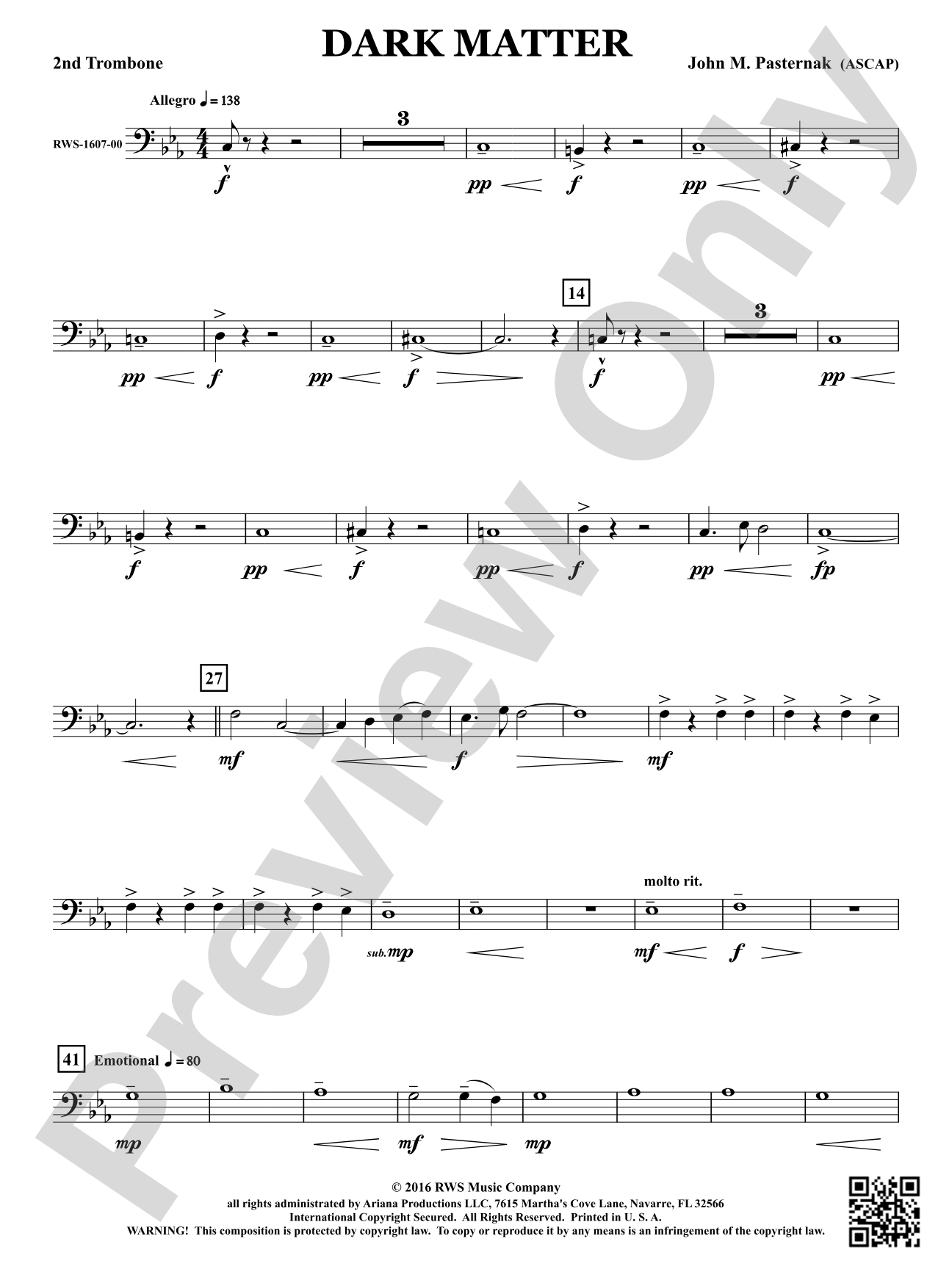 Dark Matter: 2nd Trombone