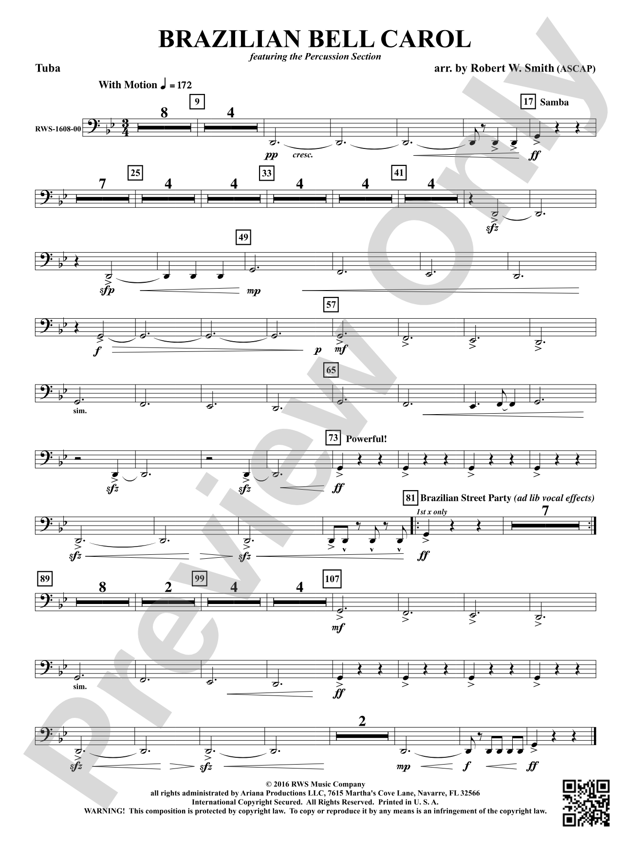 Brazilian Bell Carol: Tuba