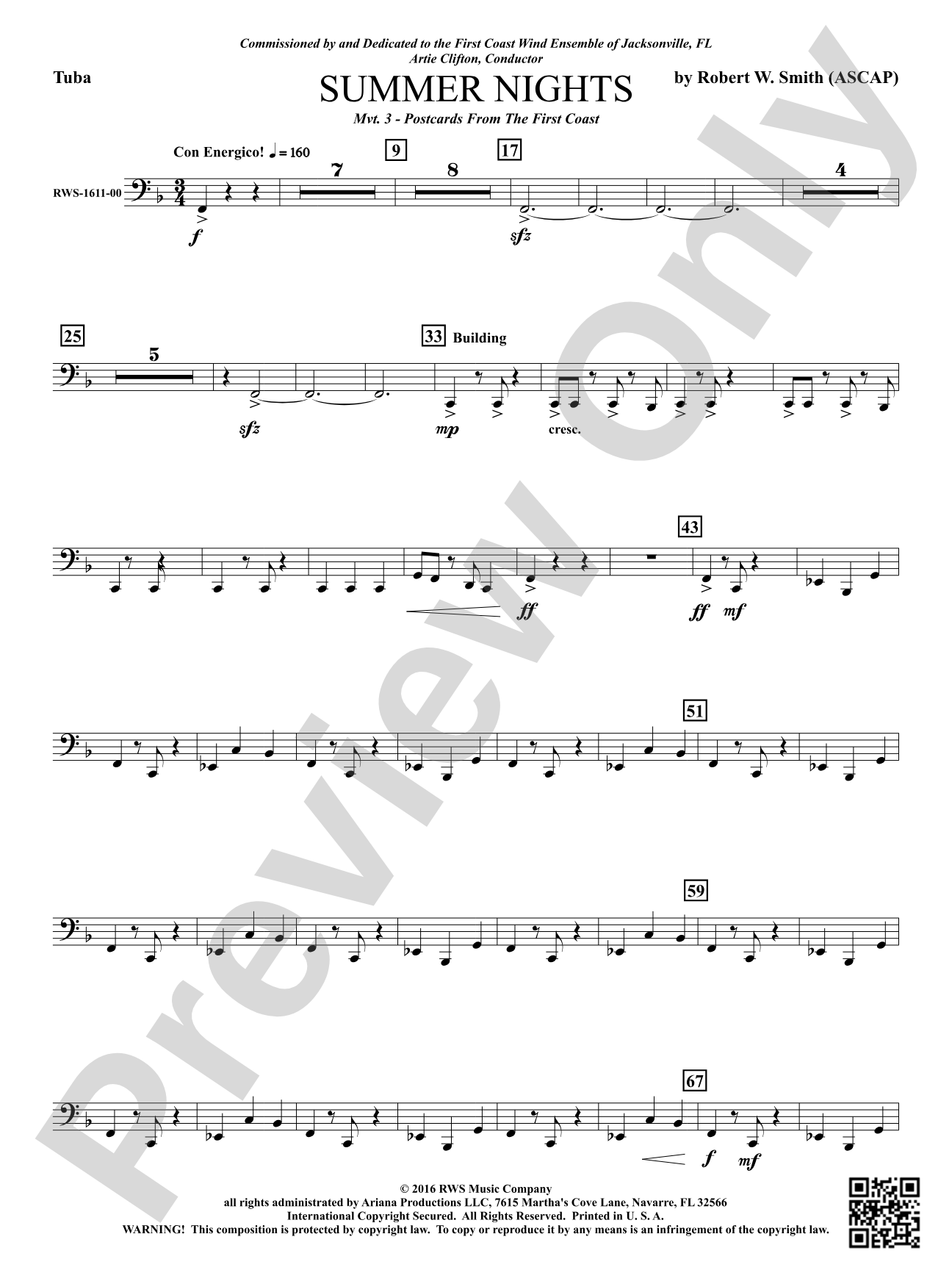 Summer Nights - Mvt. 3 - Postcards from the First Coast: Tuba
