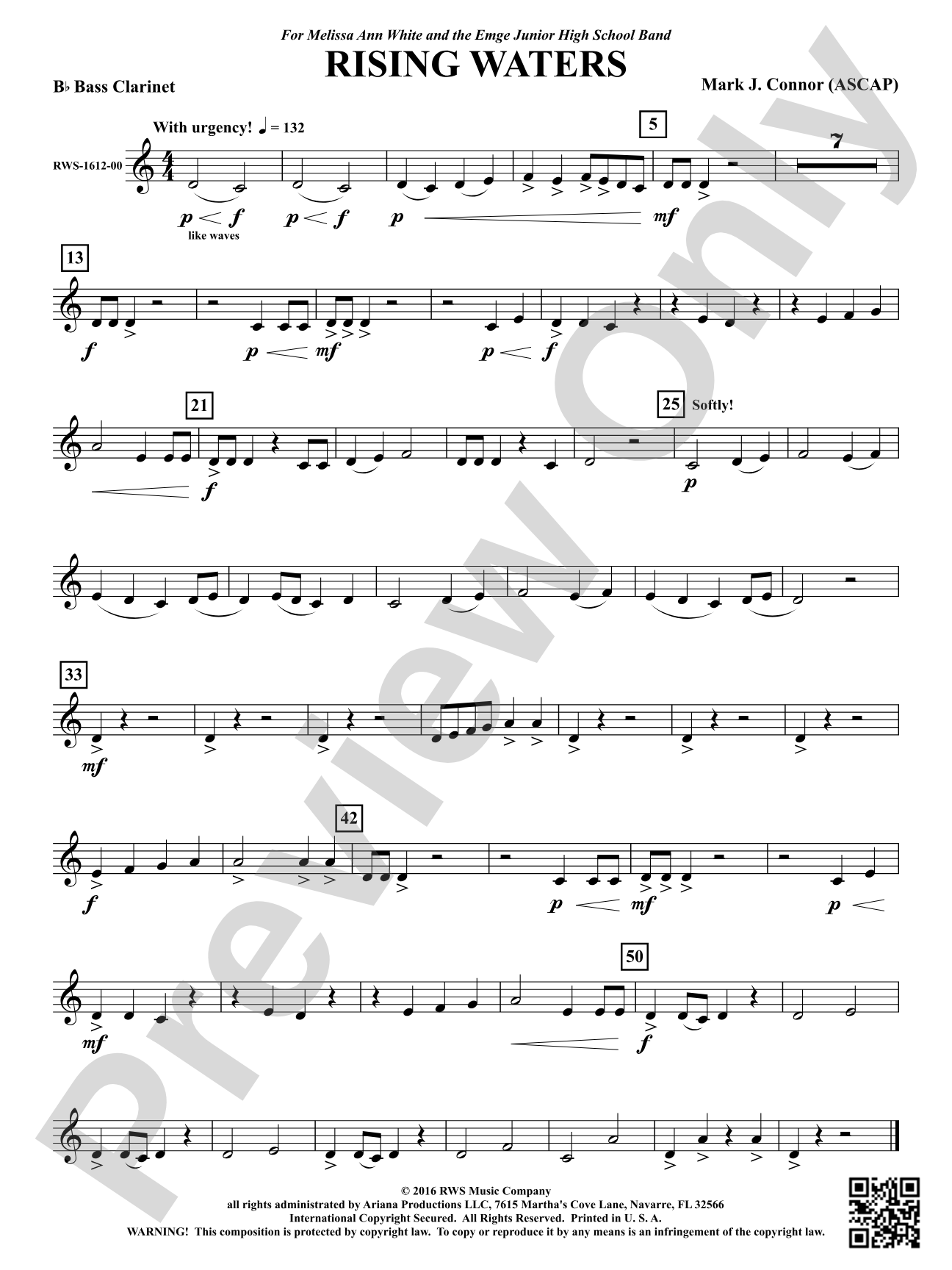 Rising Waters: B-flat Bass Clarinet
