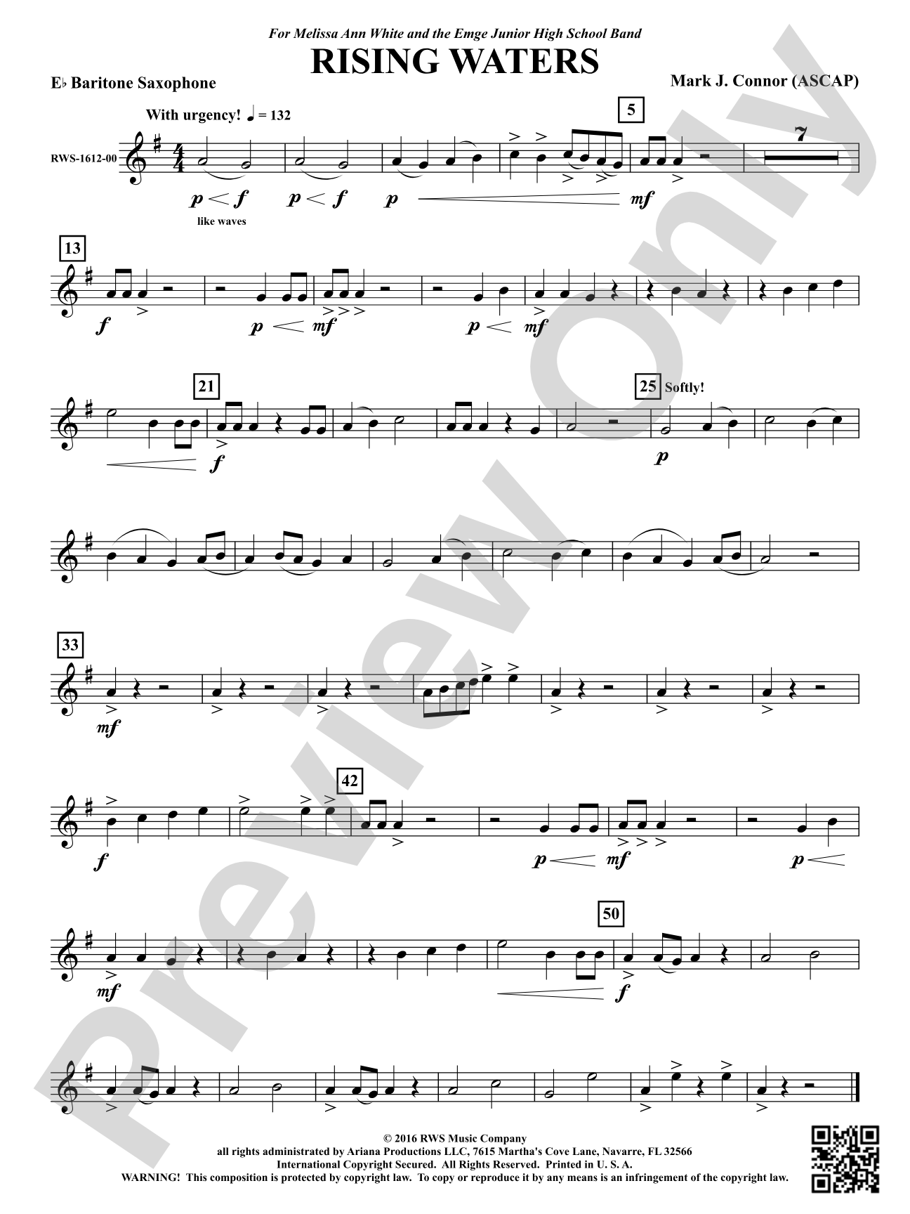 Rising Waters: E-flat Baritone Saxophone