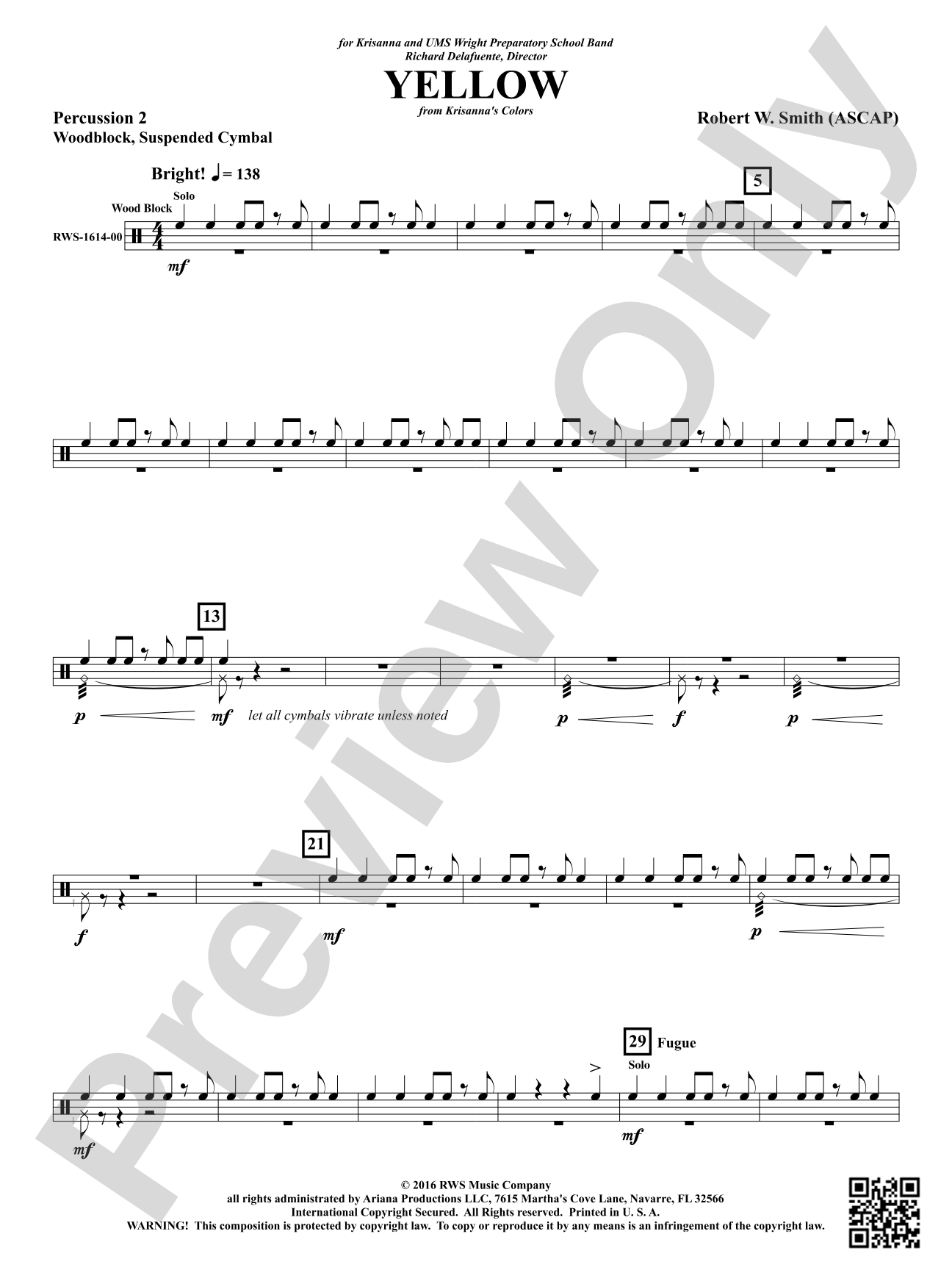 Yellow: 2nd Percussion