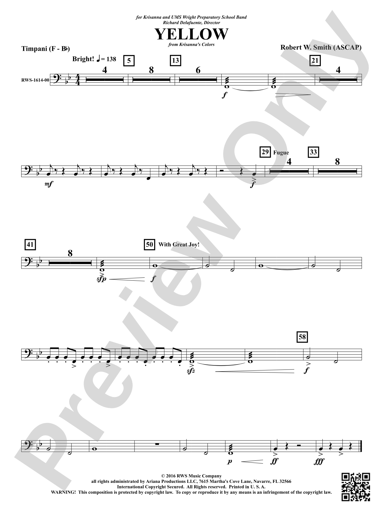 Yellow: Timpani