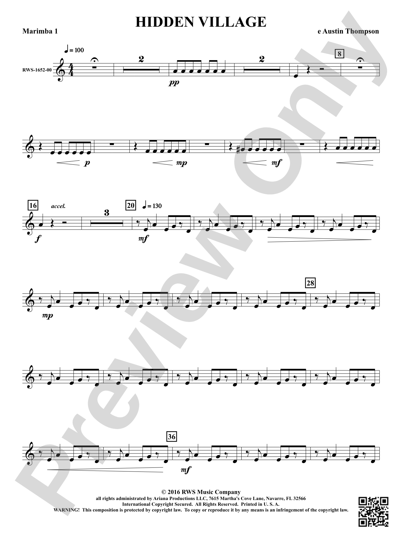 Hidden Village: 1st Marimba