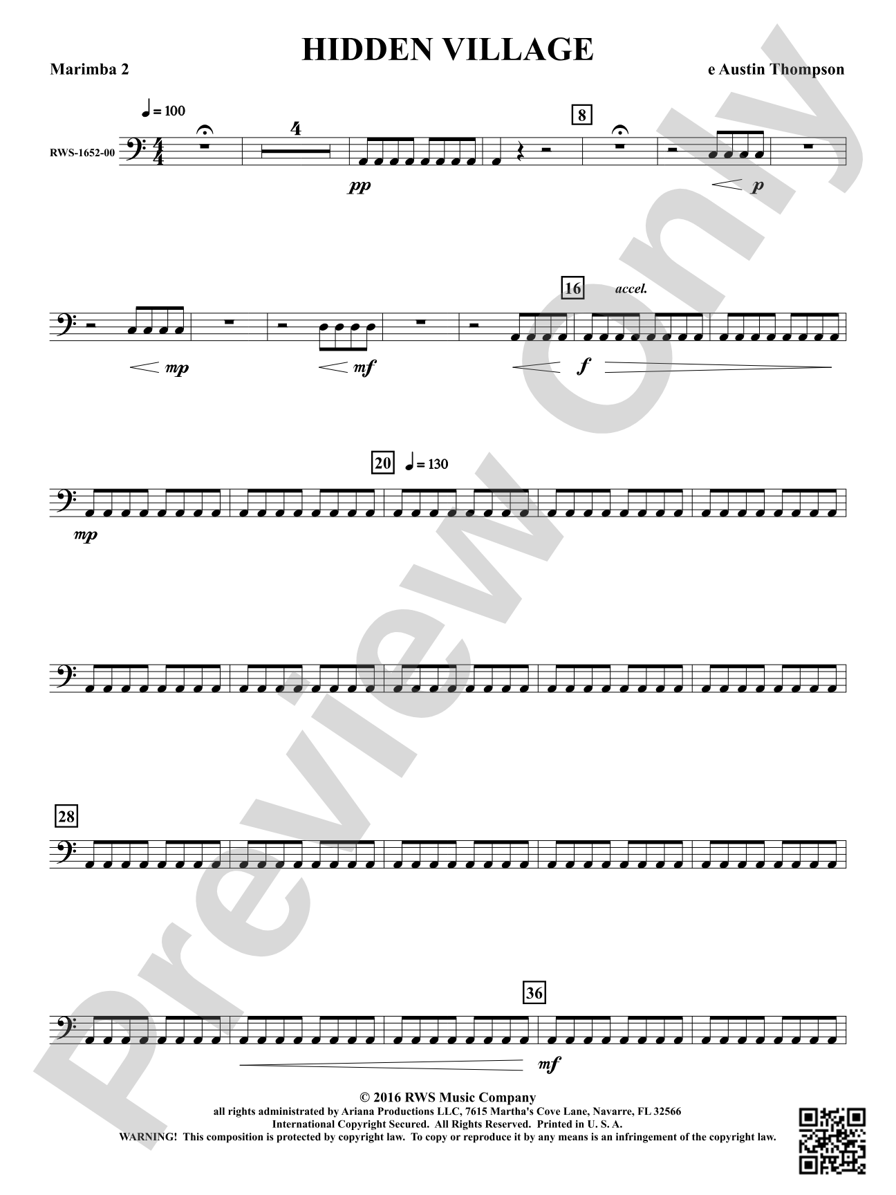 Hidden Village: 2nd Marimba