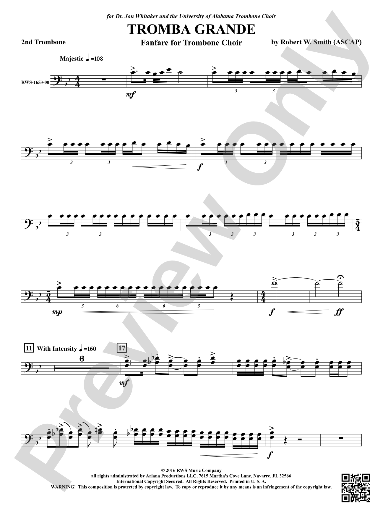 Tromba Grande - Fanfare for Trombone Choir: 2nd Trombone