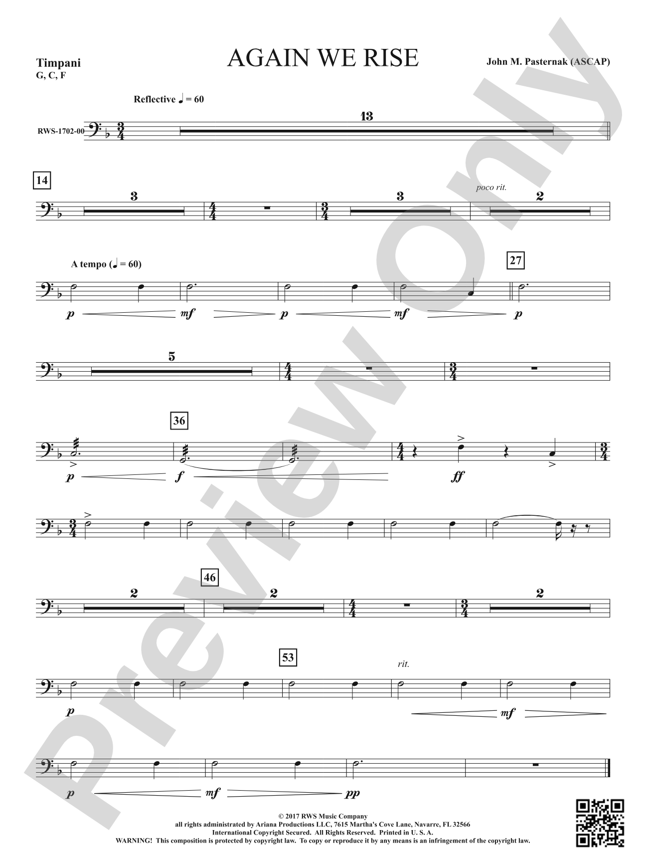 Again We Rise: 1st Mallet Percussion