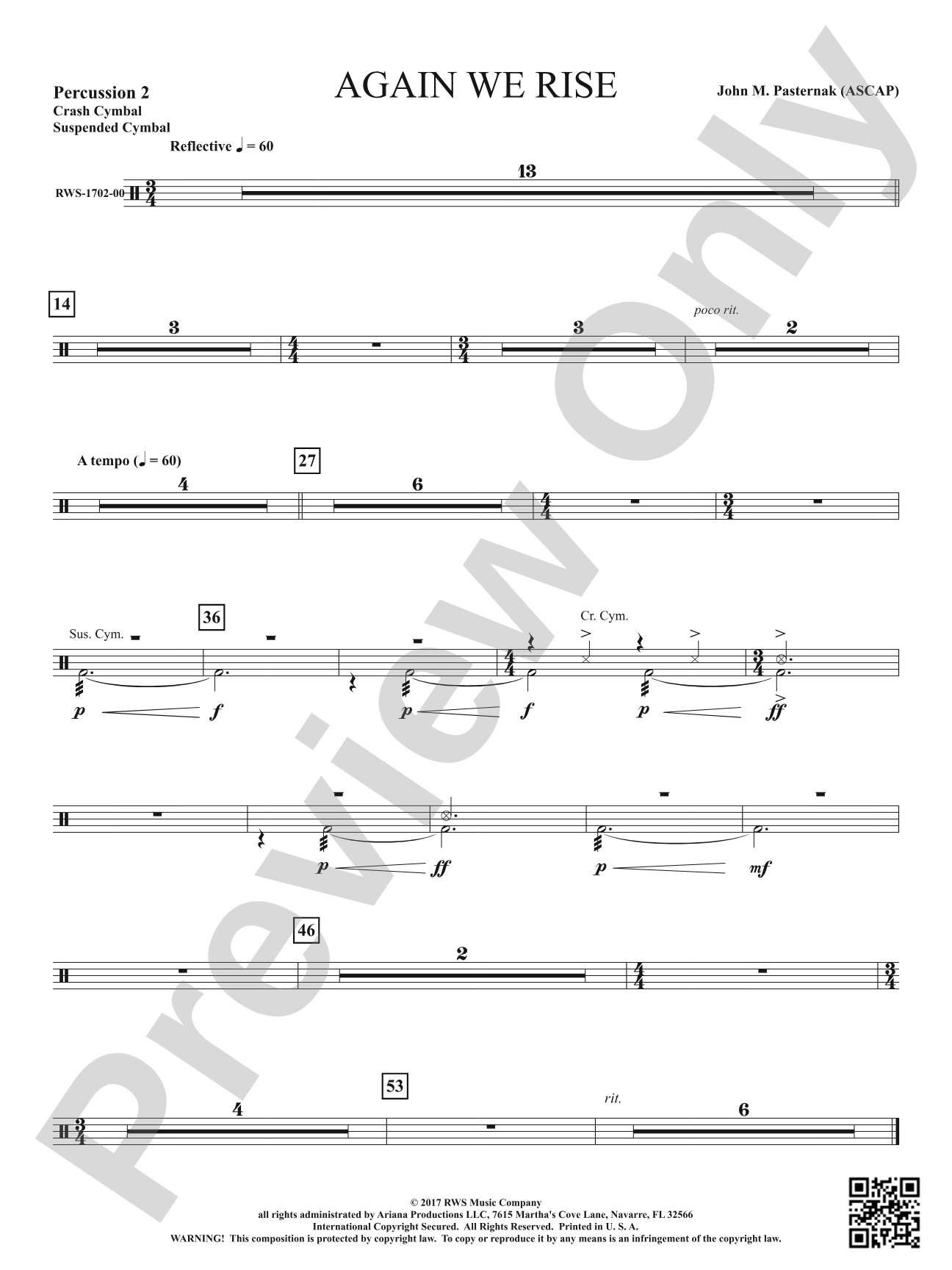 Again We Rise: 2nd Percussion