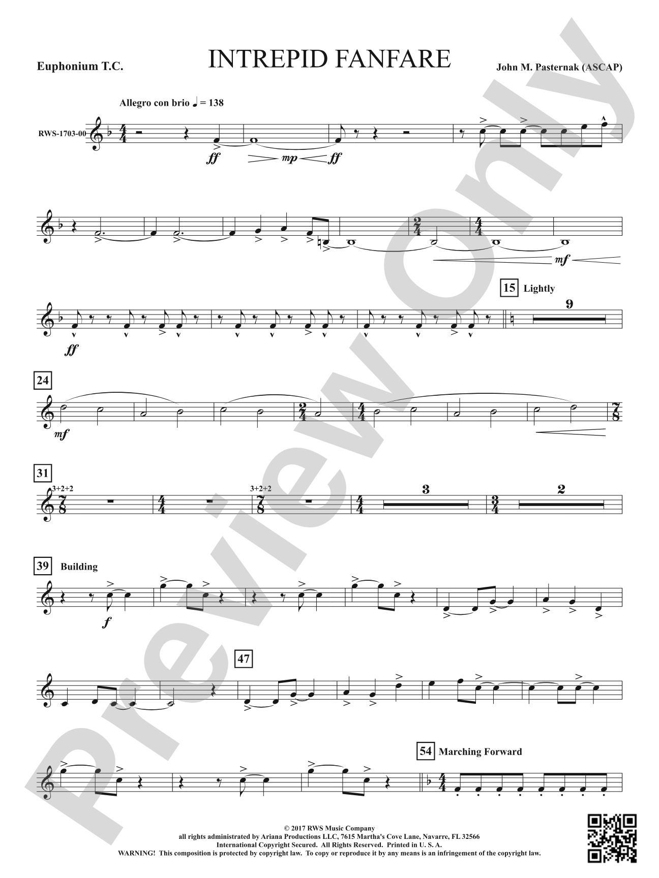Intrepid Fanfare: Baritone T.C.