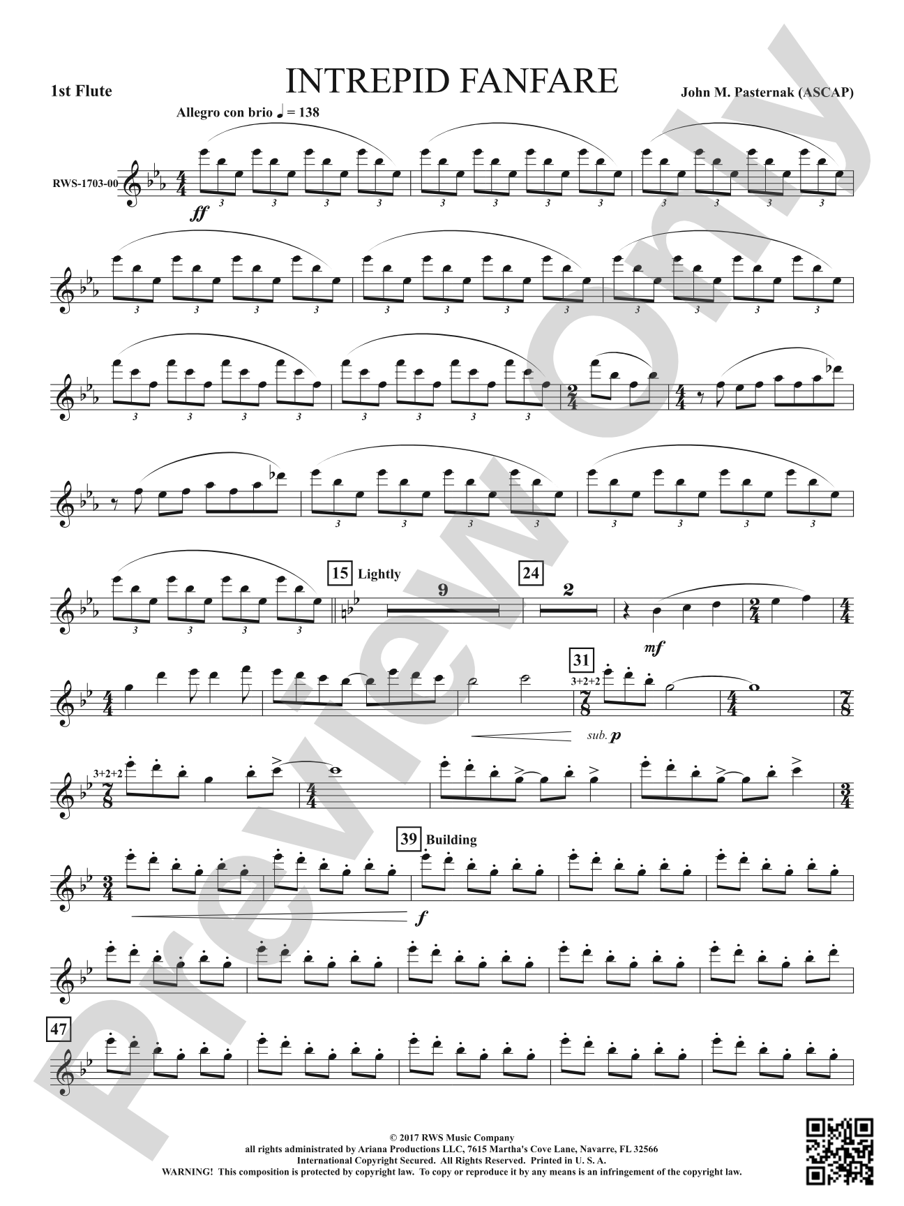 Intrepid Fanfare: 1st Flute