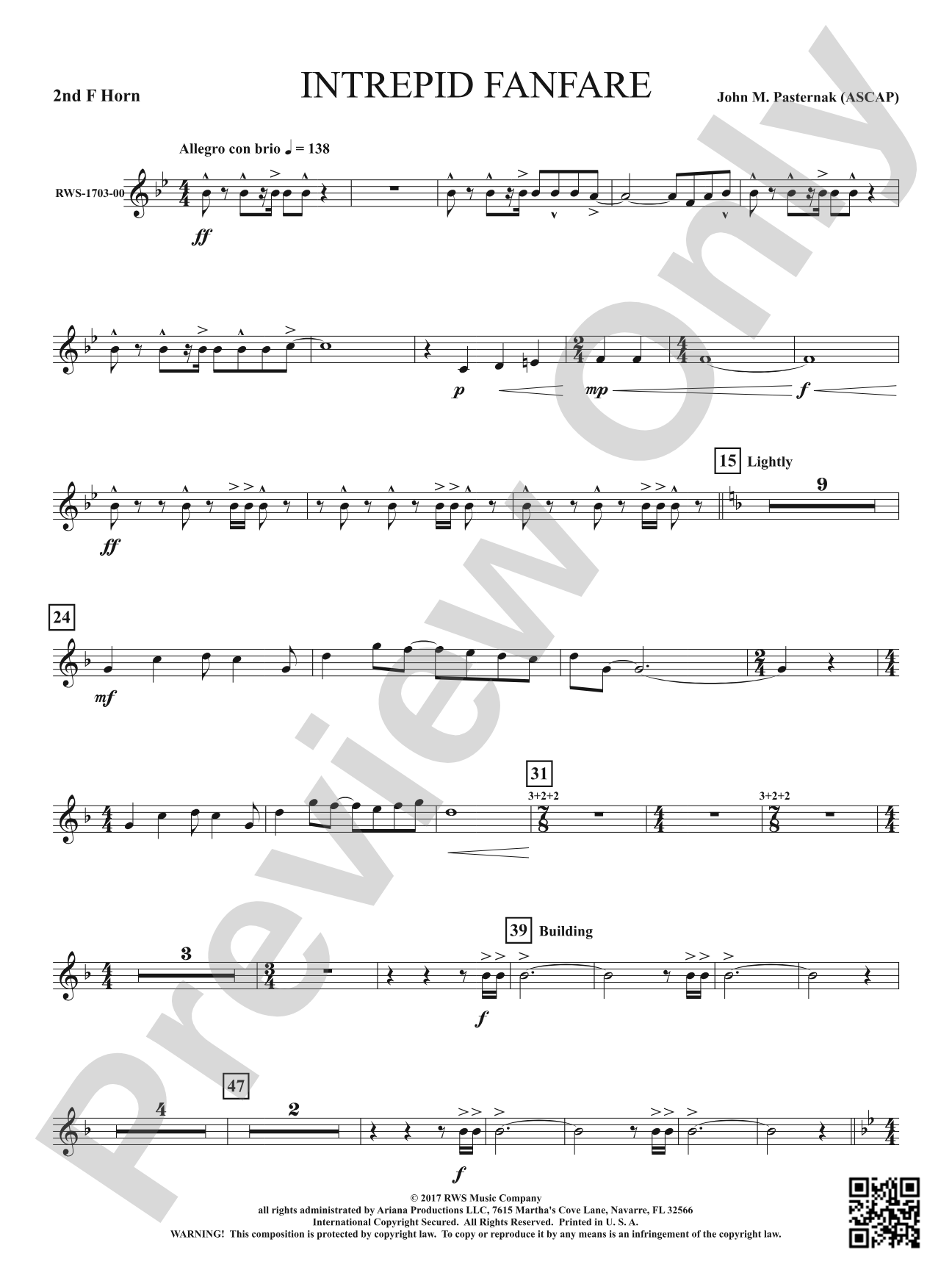 Intrepid Fanfare: 2nd F Horn
