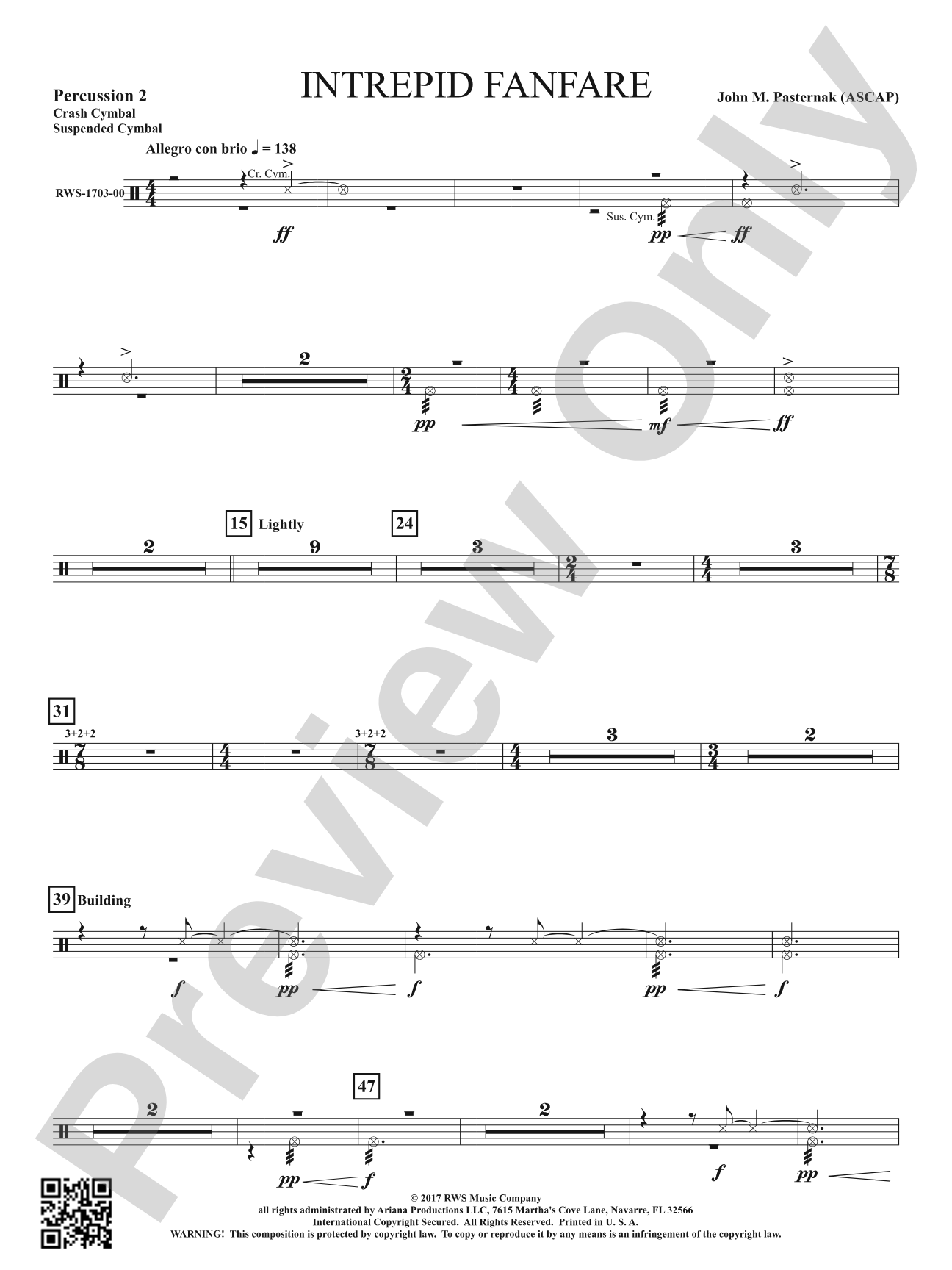 Intrepid Fanfare: 2nd Percussion