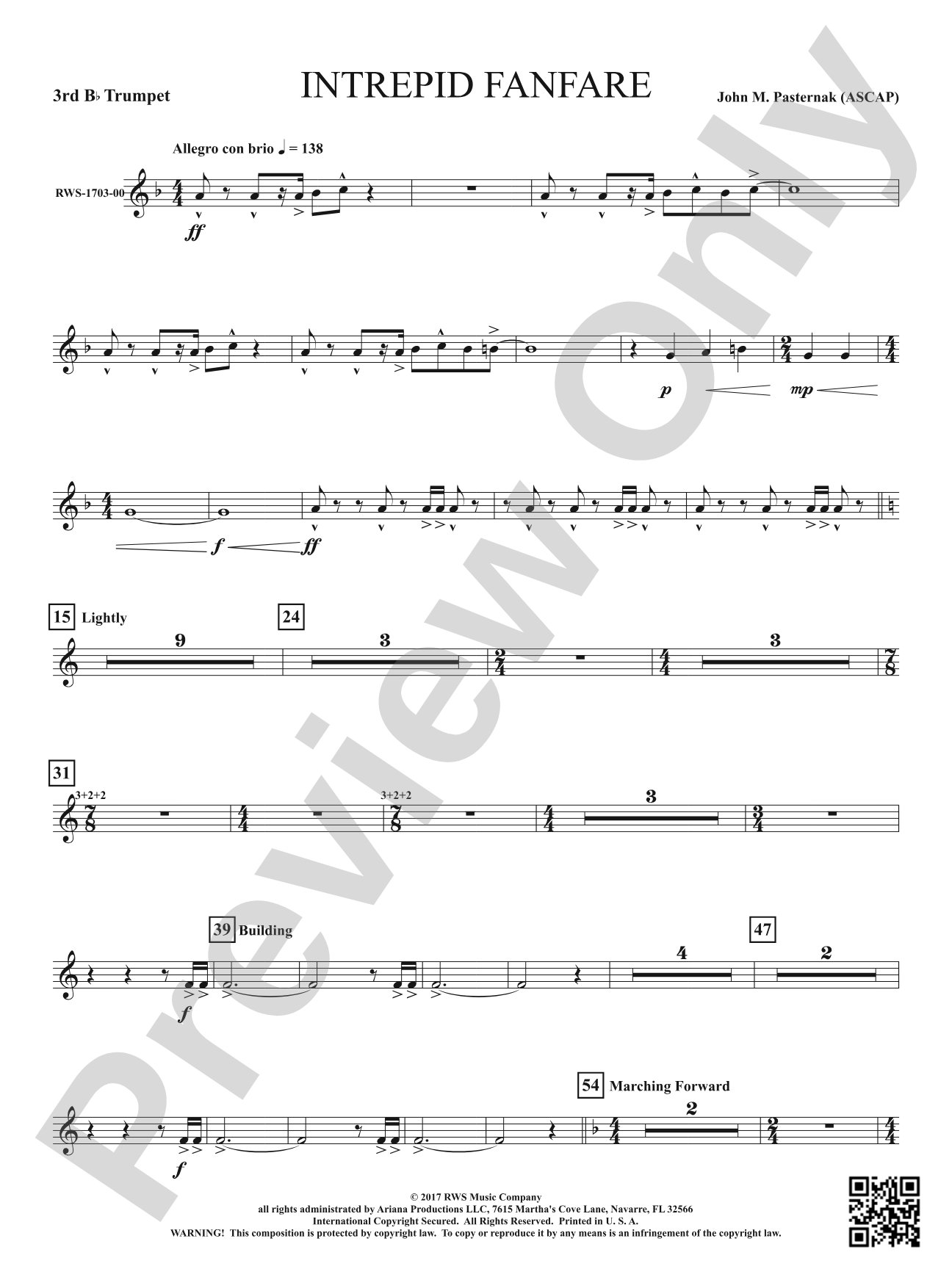 Intrepid Fanfare: 3rd B-flat Trumpet