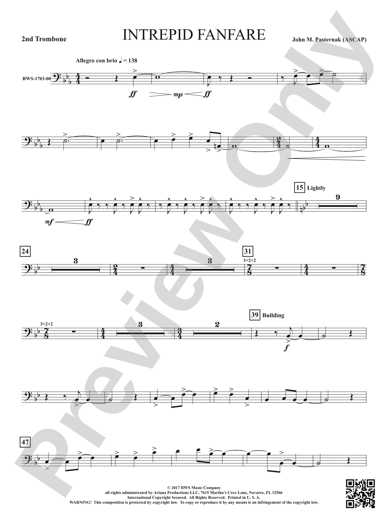 Intrepid Fanfare: 2nd Trombone