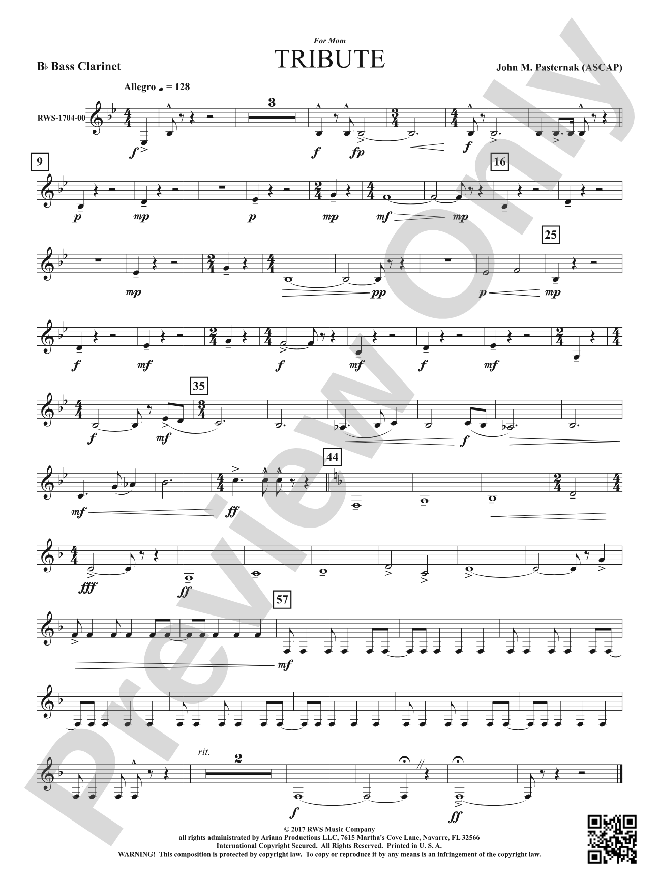 Tribute: B-flat Bass Clarinet