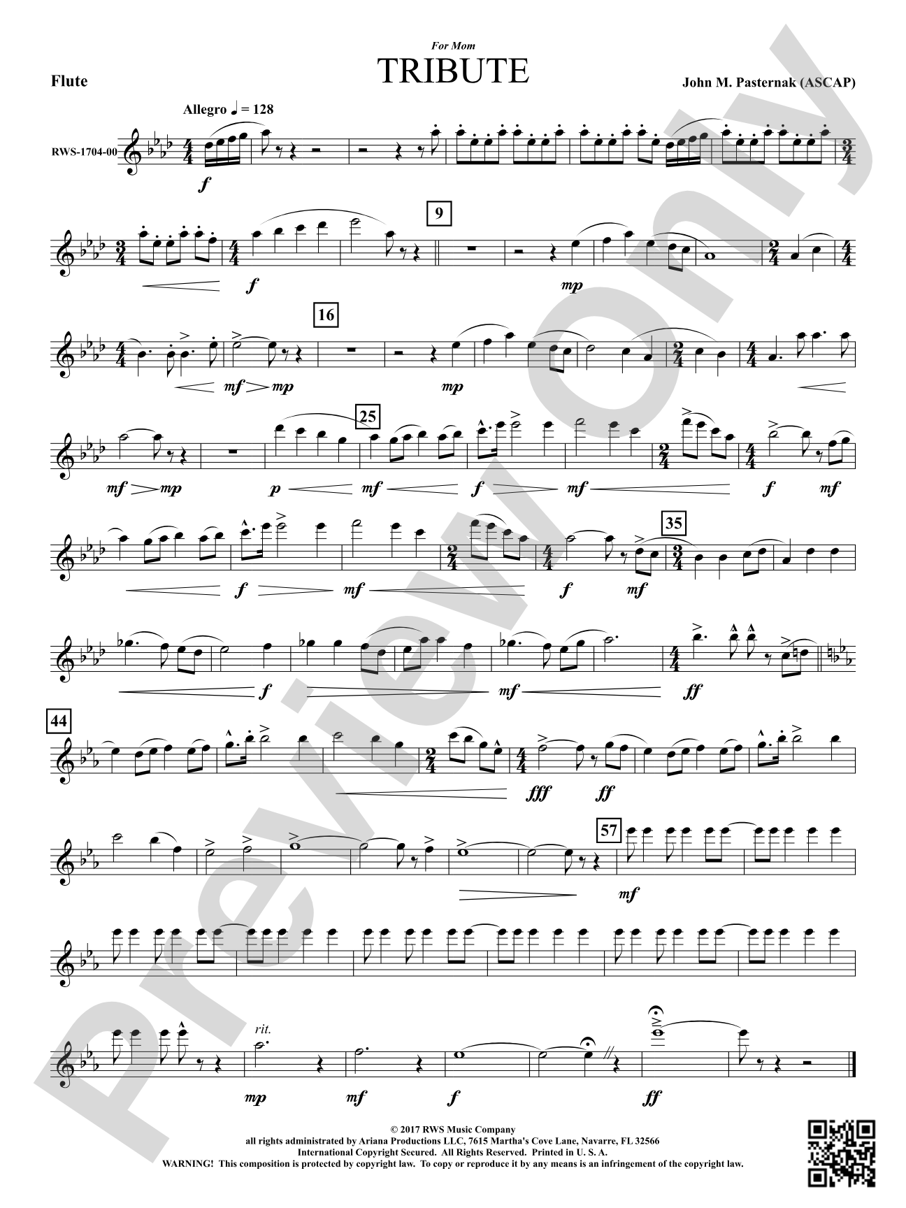Tribute: 1st Flute