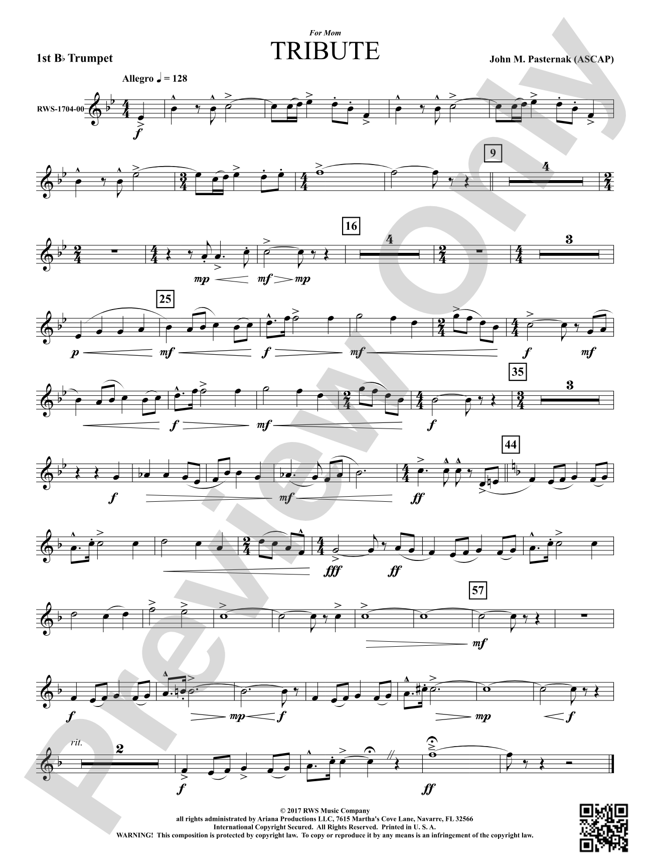 Tribute: 1st B-flat Trumpet