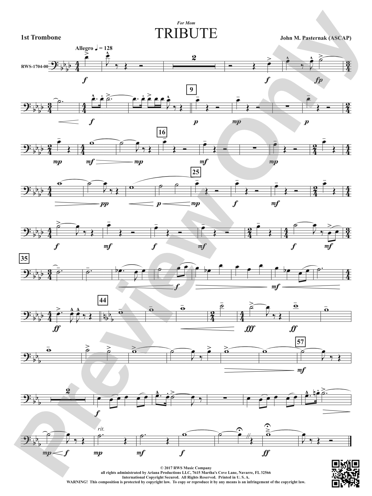 Tribute: 1st Trombone