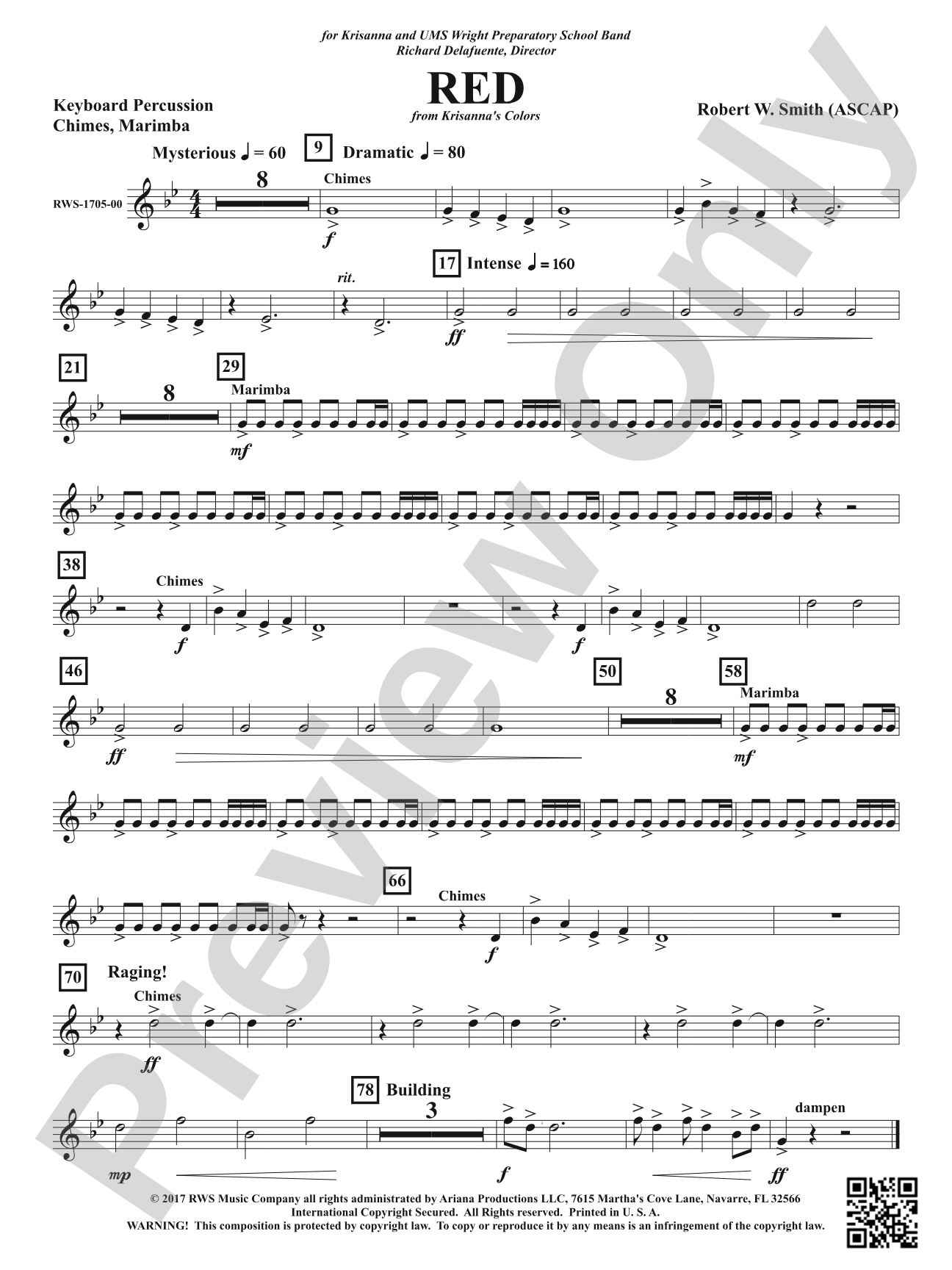 Red: Keyboard Percussion/Chimes/Marimba
